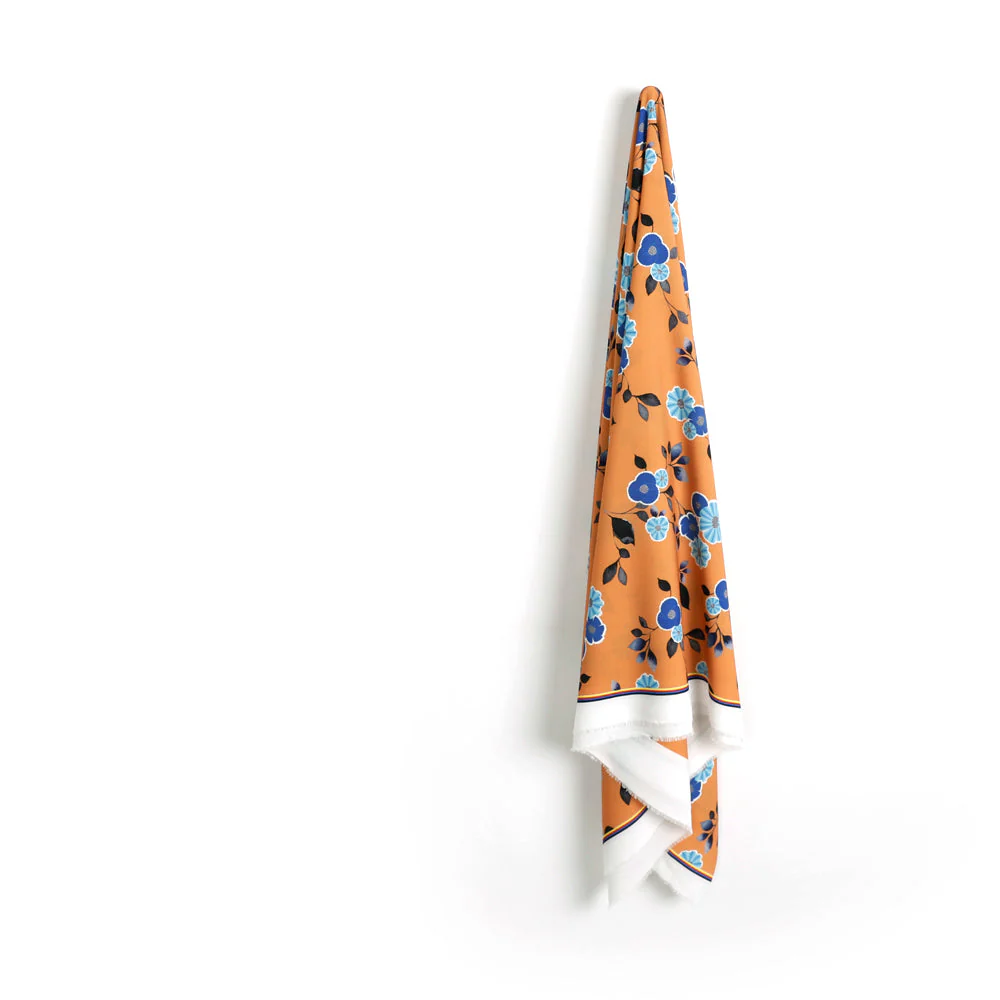Aster Crepe - Persimmon/Blue - Image 2