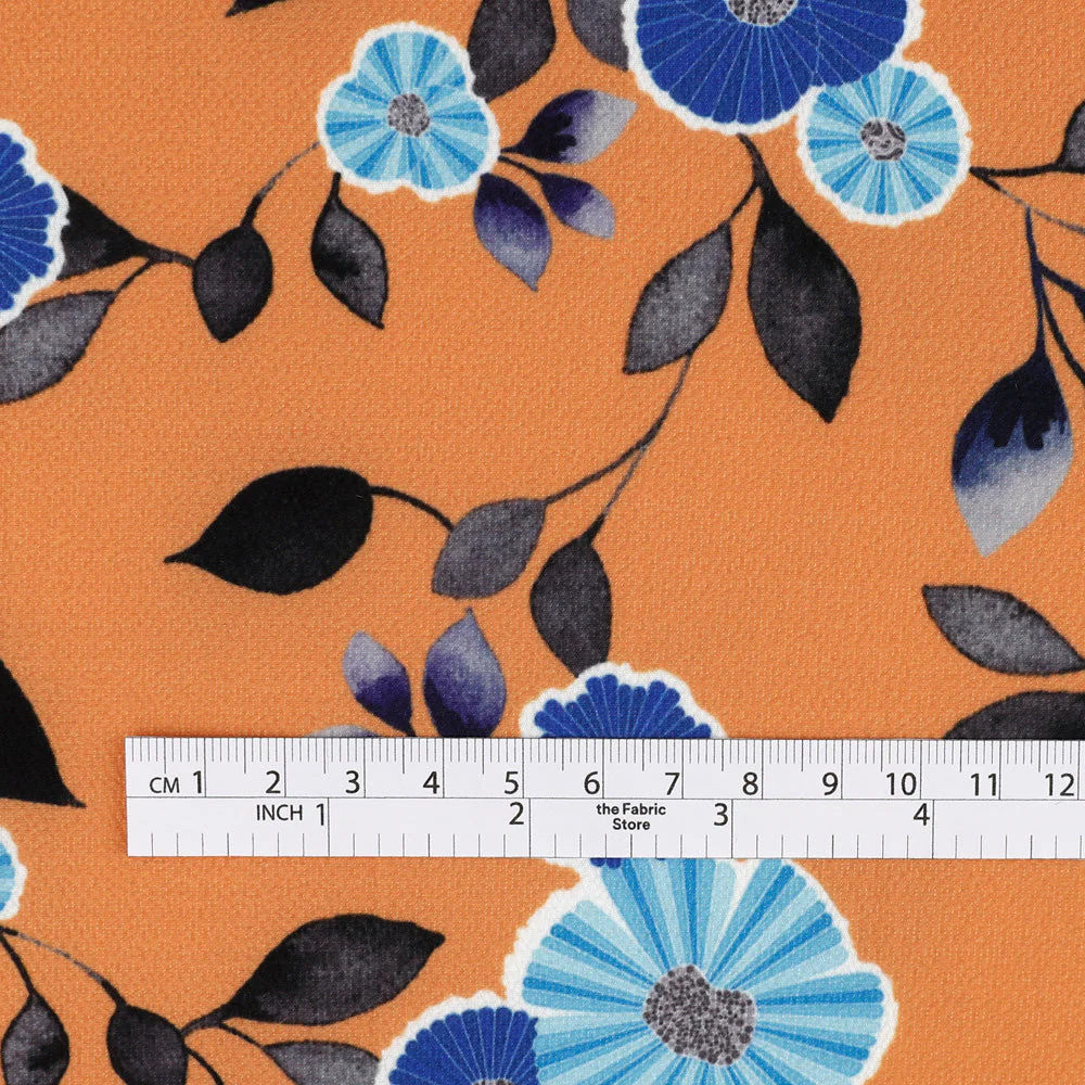 Aster Crepe - Persimmon/Blue - Image 4