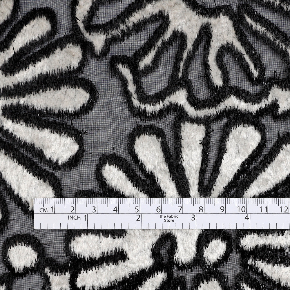 Aster Devoré Velvet - Ivory - Image 4