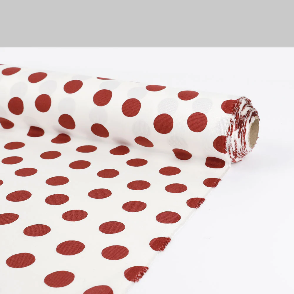 Big Spot Stretch Cotton - Maroon - Image 3