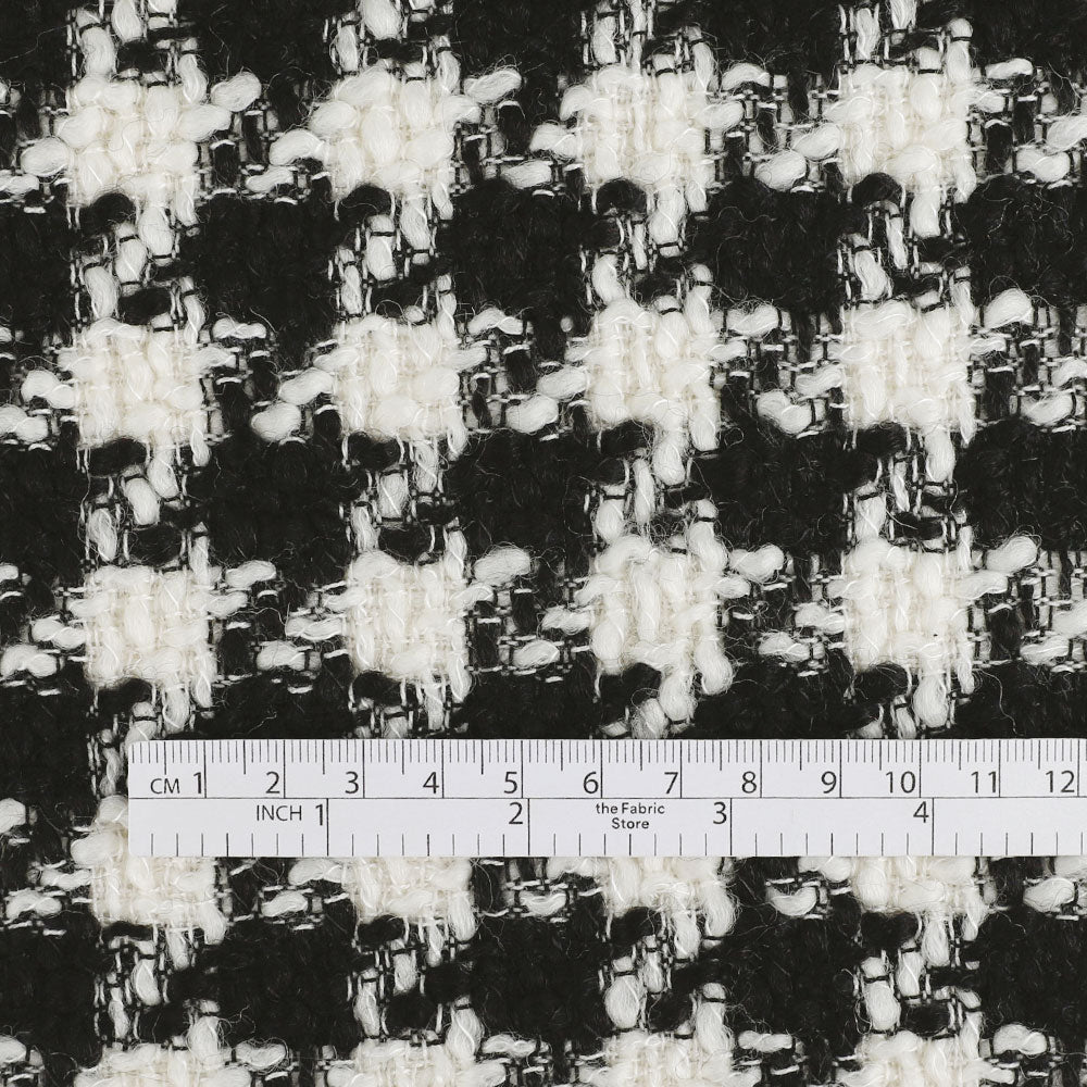 Bold Houndstooth Tweed - Black/White - Image 4