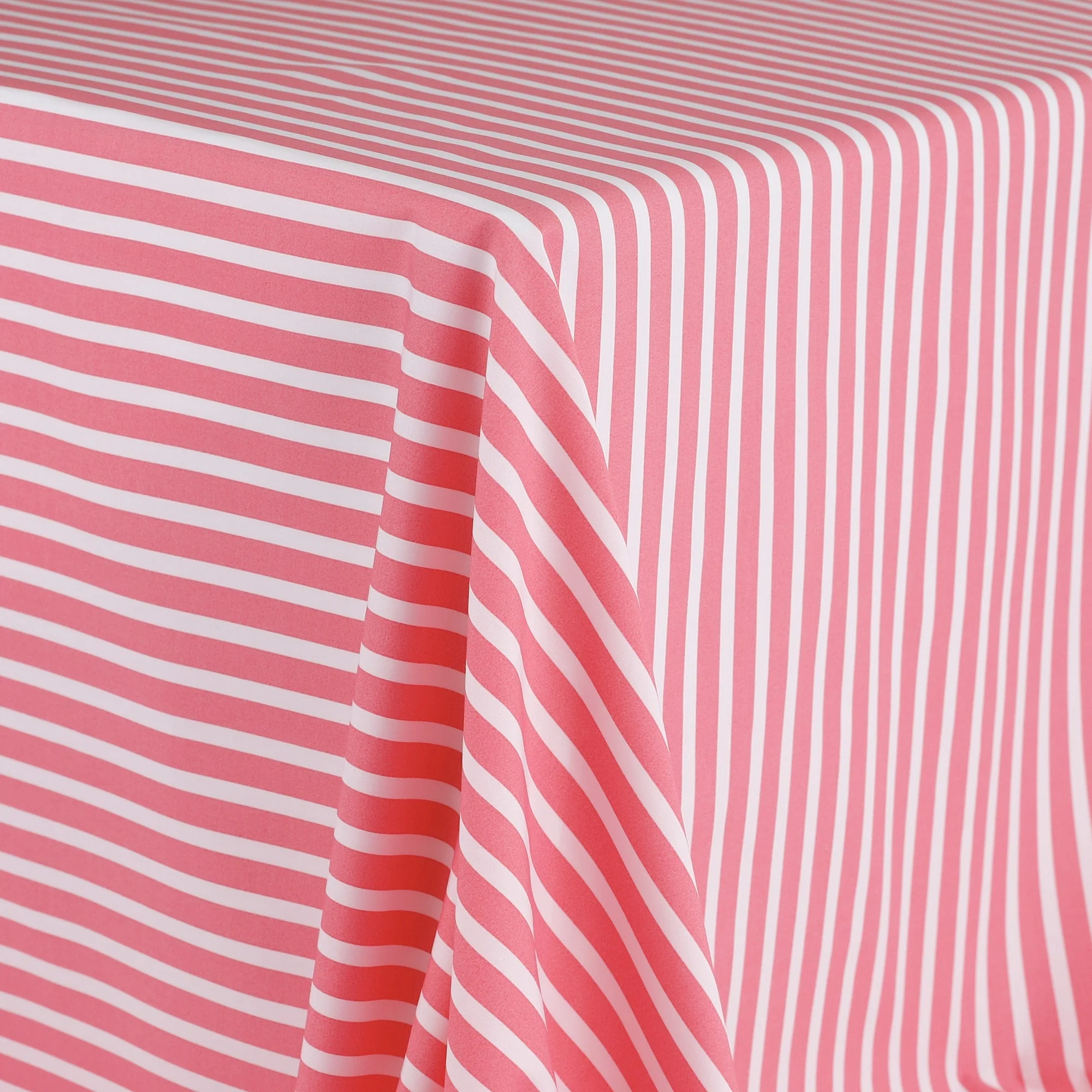 Bold Printed Stripe Cotton Shirting - Lipstick - Image 2