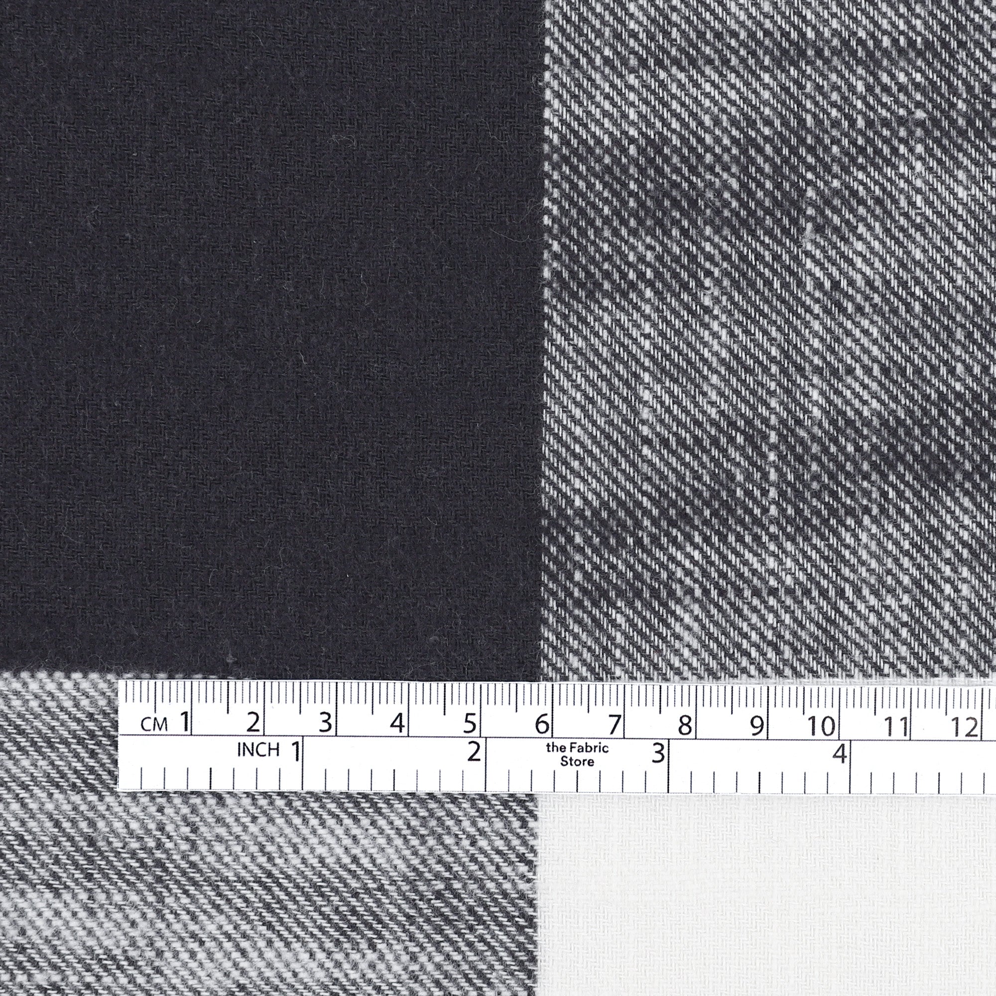 Brushed Buffalo Check Cotton - Charcoal/White - Image 4