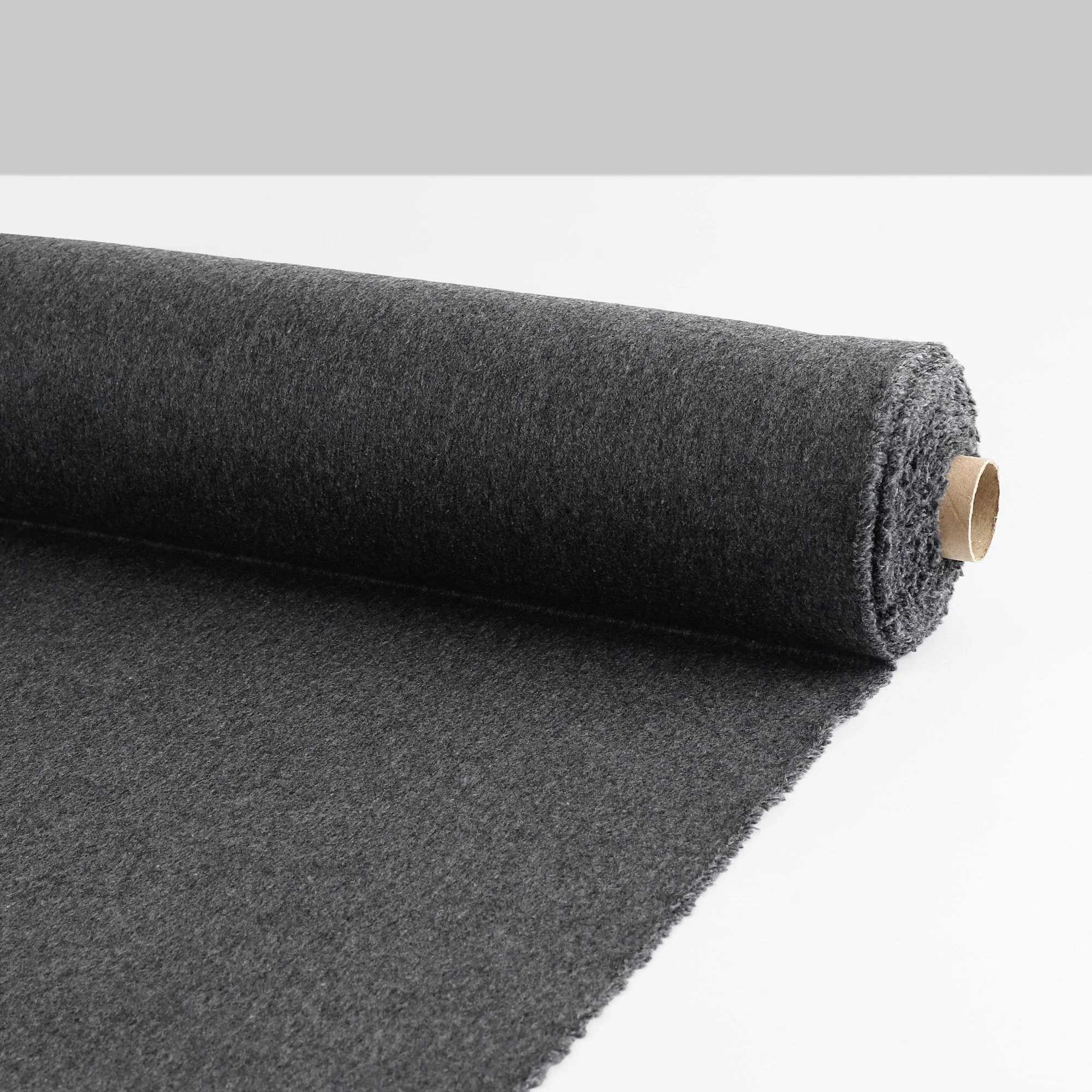 Brushed Wool/Nylon Coating - Gravel - Image 3