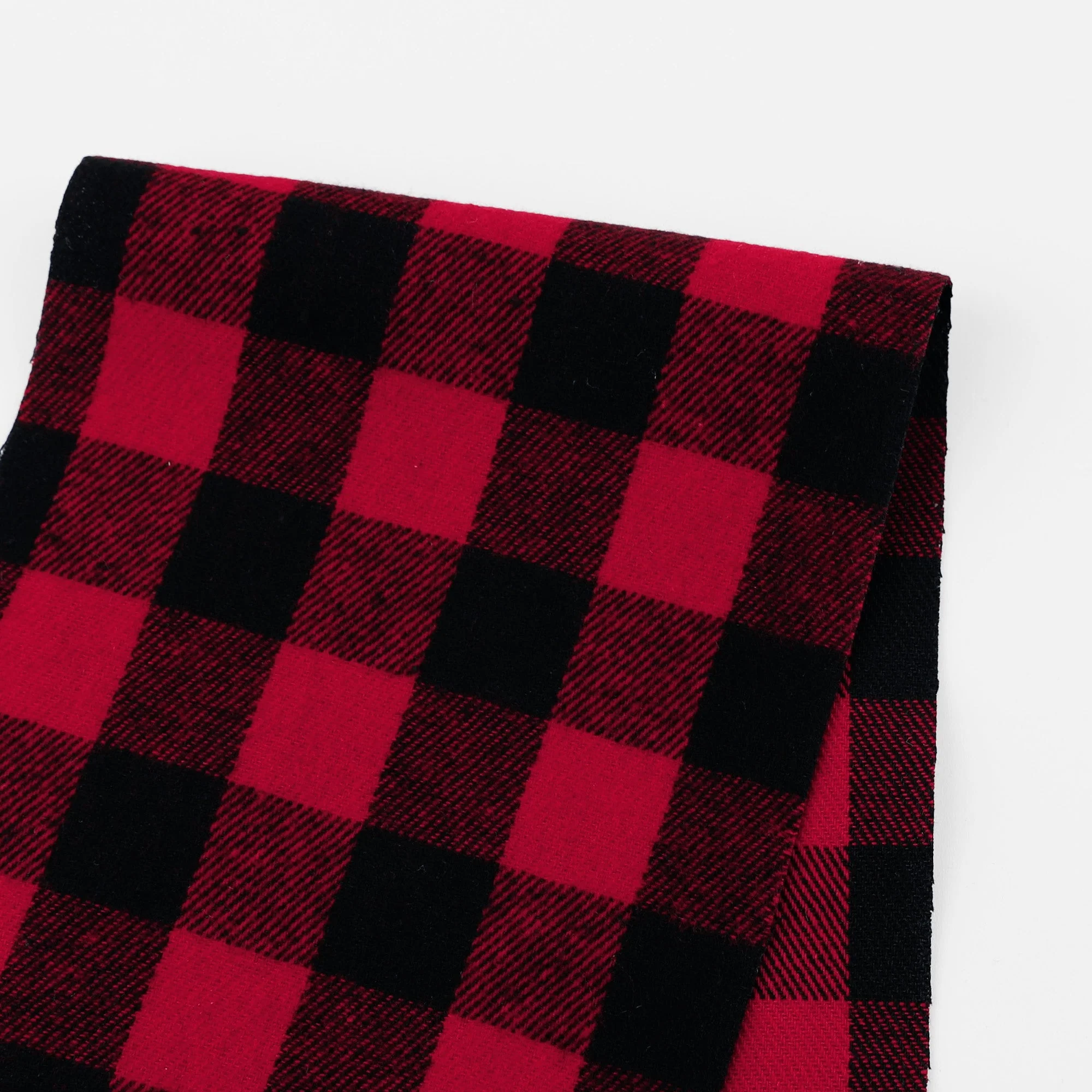 Buffalo Check Brushed Cotton - Red/ Black