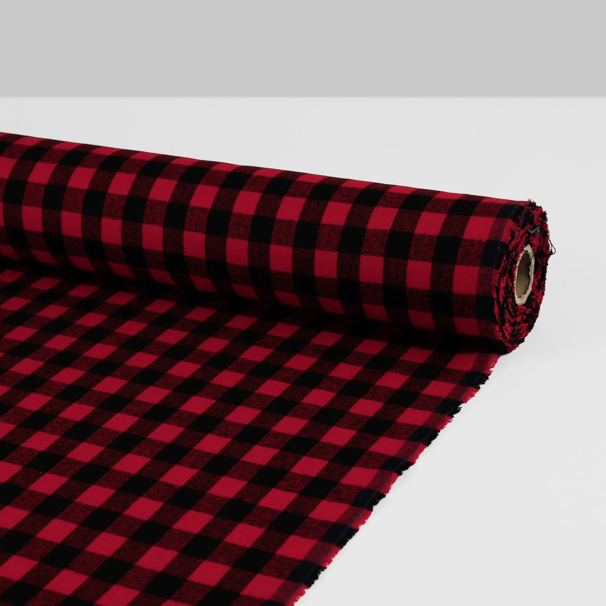 Buffalo Check Brushed Cotton - Red/ Black - Image 3
