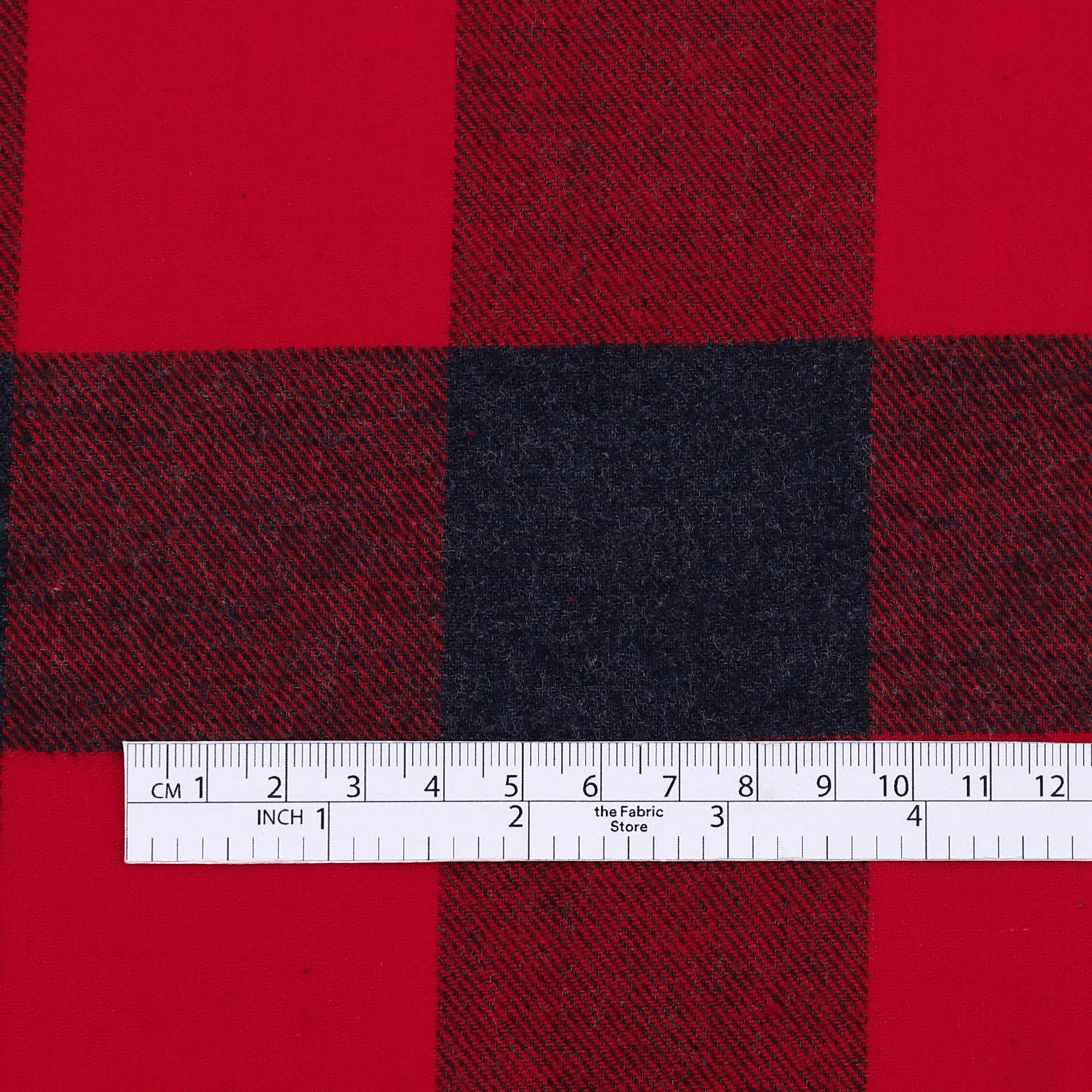 Buffalo Check Brushed Cotton - Red/ Navy - Image 4