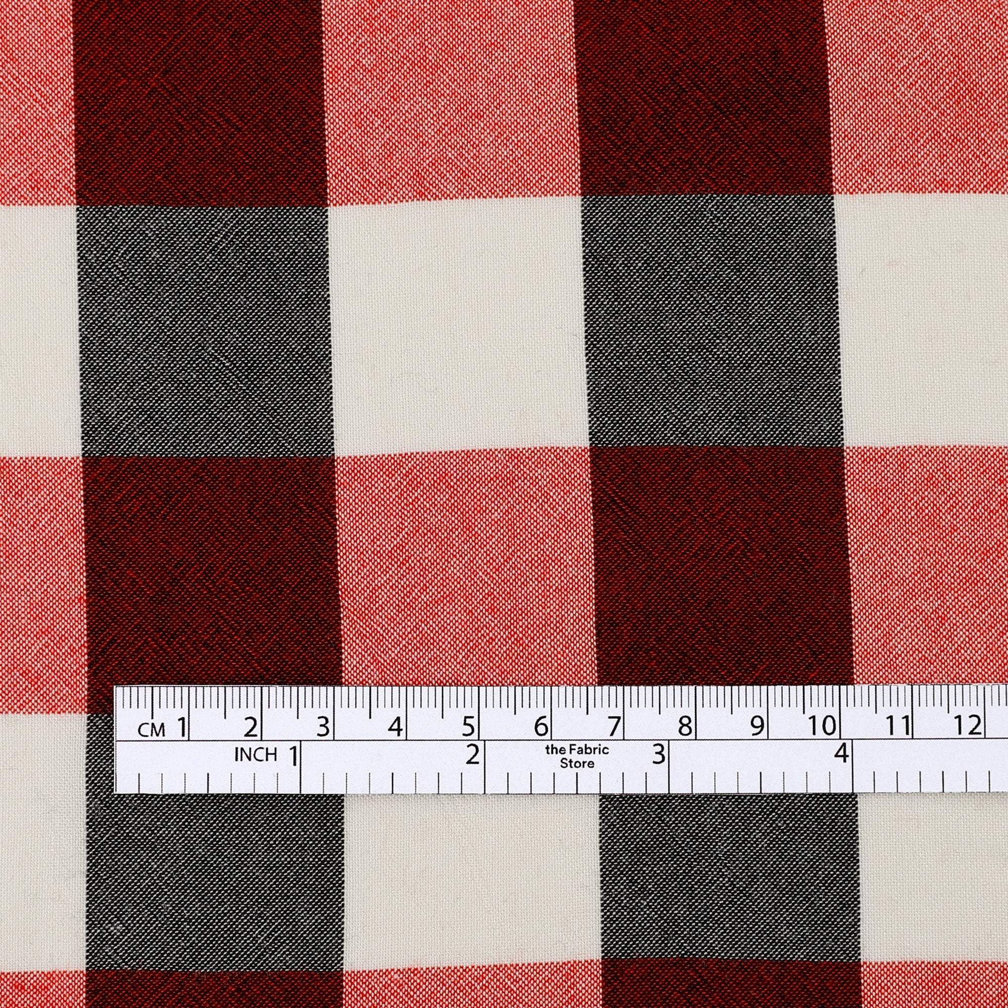 Buffalo Check Rayon - Red - Image 4