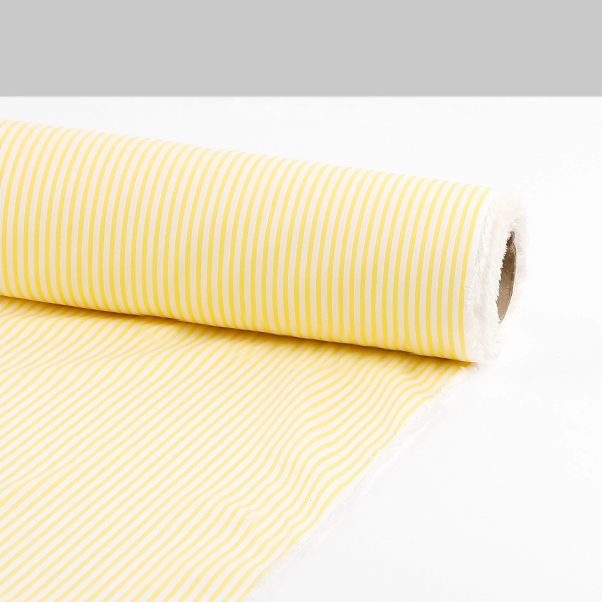 Candy Stripe Cotton/Cupro Shirting - Lemon - Image 3