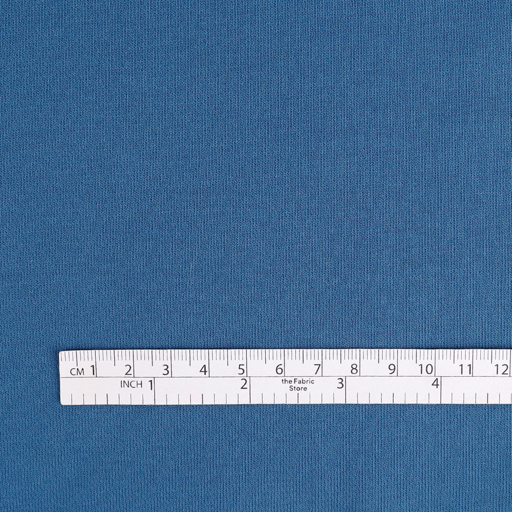 Compact Cotton Sweatshirting - True Blue - Image 4