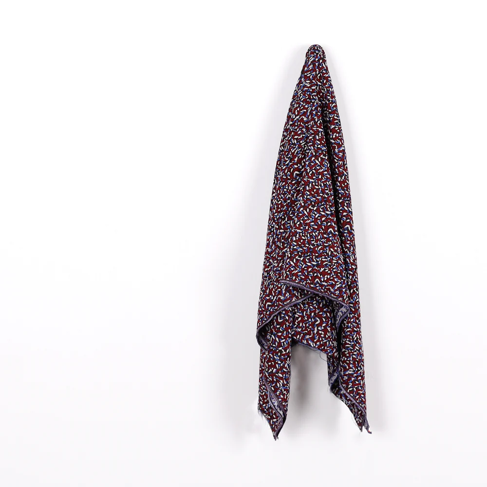 Confetti Wool/Poly Jacquard - Maroon - Image 2