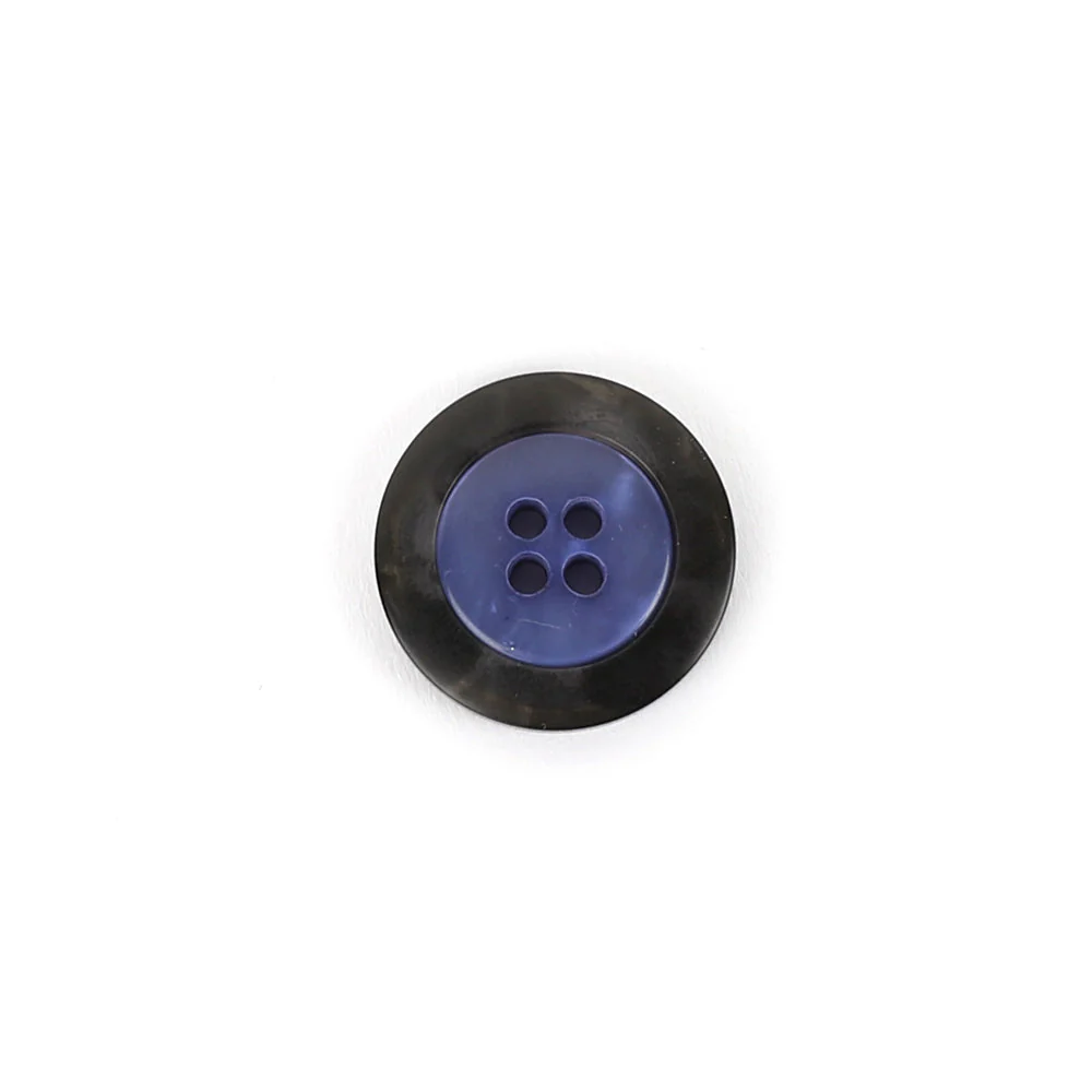 Contrast Rim Poly Button 22mm - Lavender/Smoke