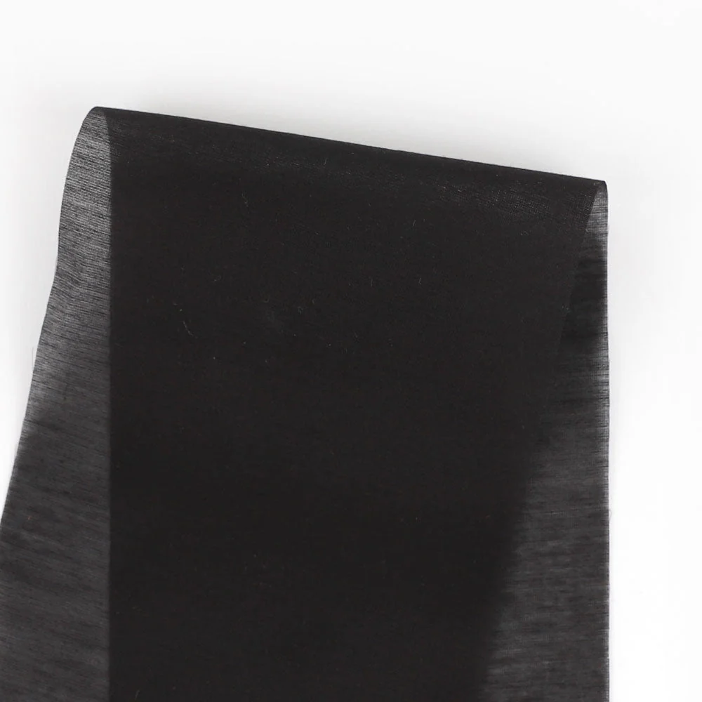Narrow Cotton/Silk Voile - Black