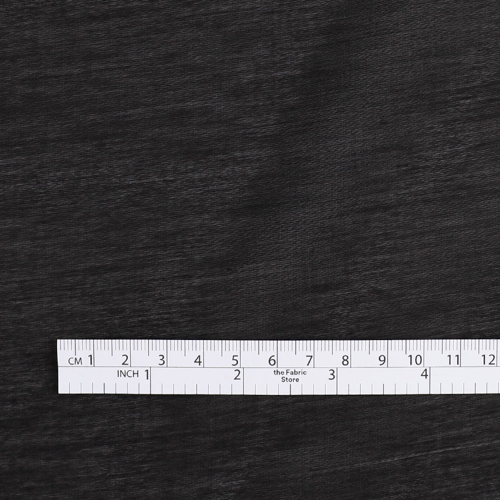 Narrow Cotton/Silk Voile - Black - Image 4