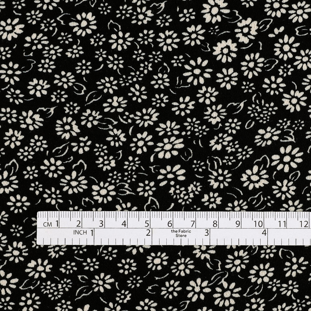 Daisy Bed Viscose/Ecovero Crepe - Black - Image 4