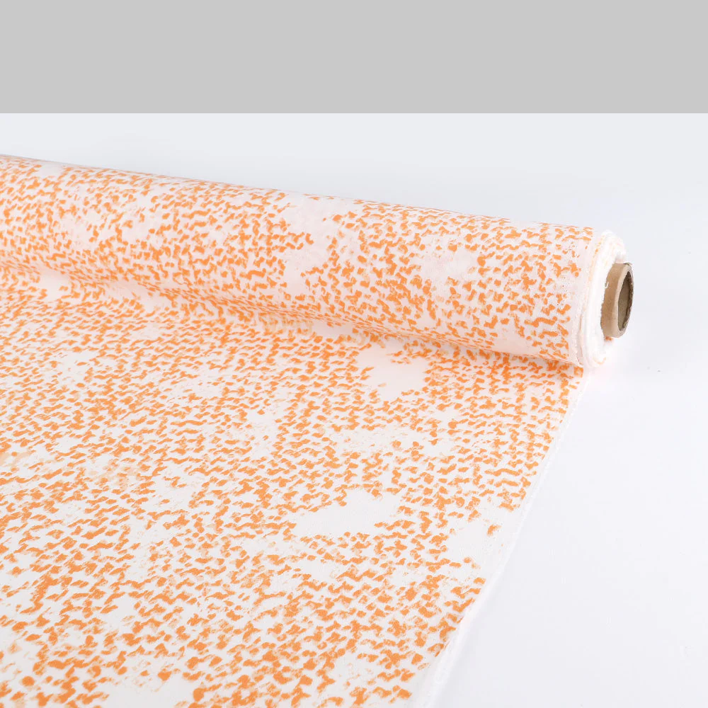 Dappled Print Viscose Crepe - Nectarine - Image 3