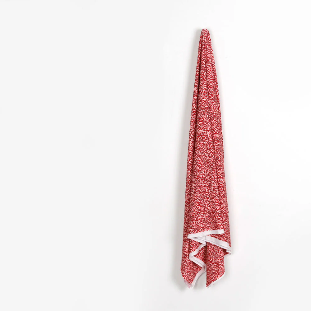 Doodle Stretch Tencel Jersey - Red - Image 2