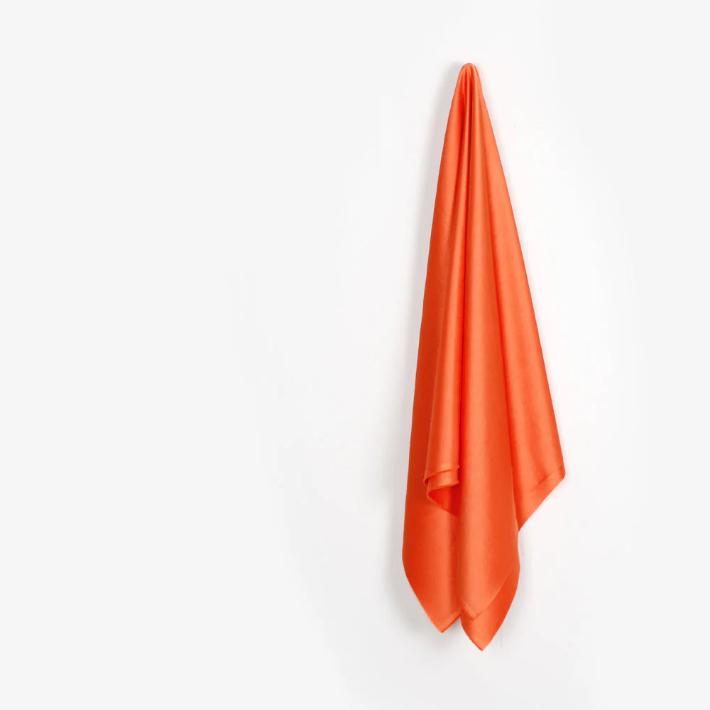 Double Faced Poly Satin - Flame - Image 2