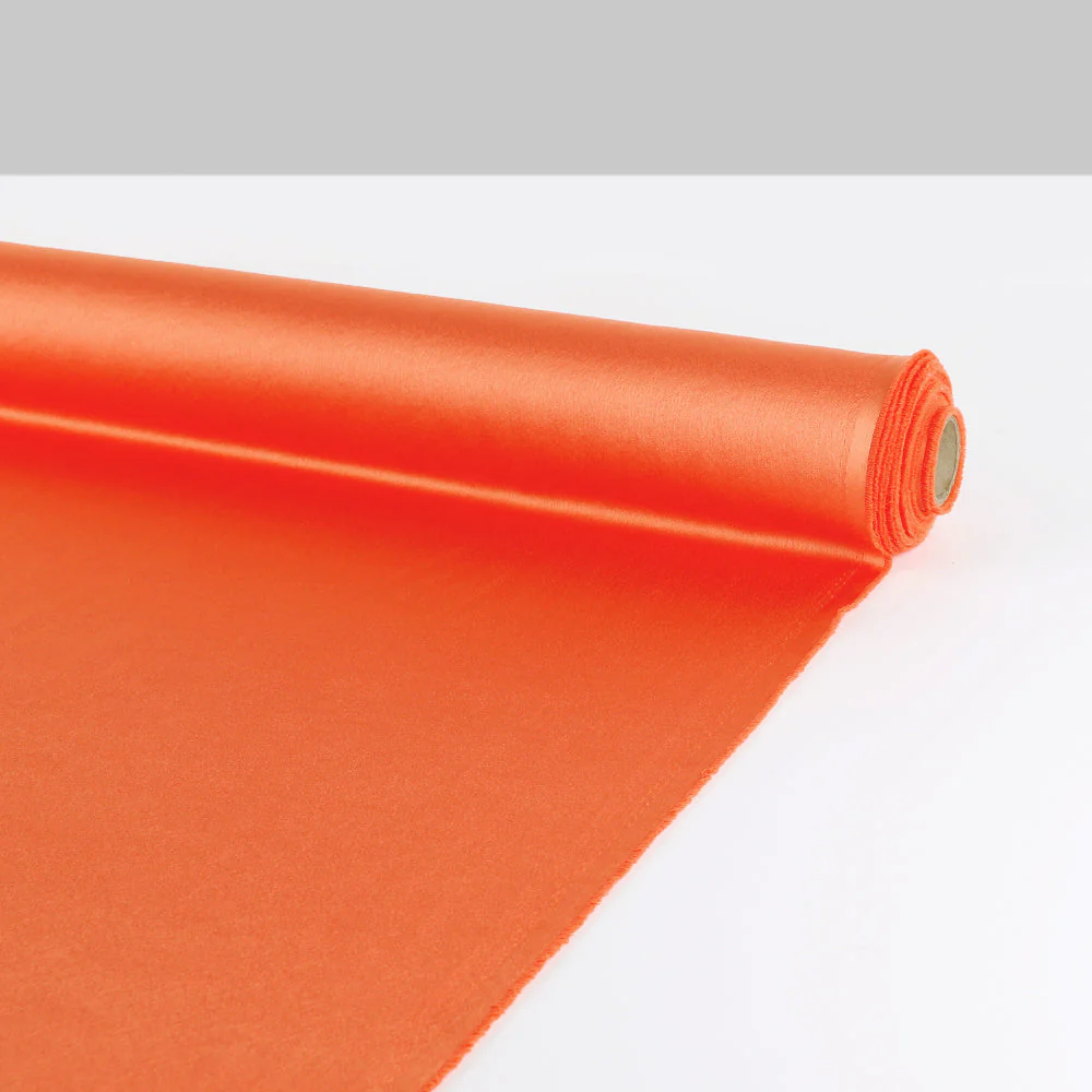 Double Faced Poly Satin - Flame - Image 3
