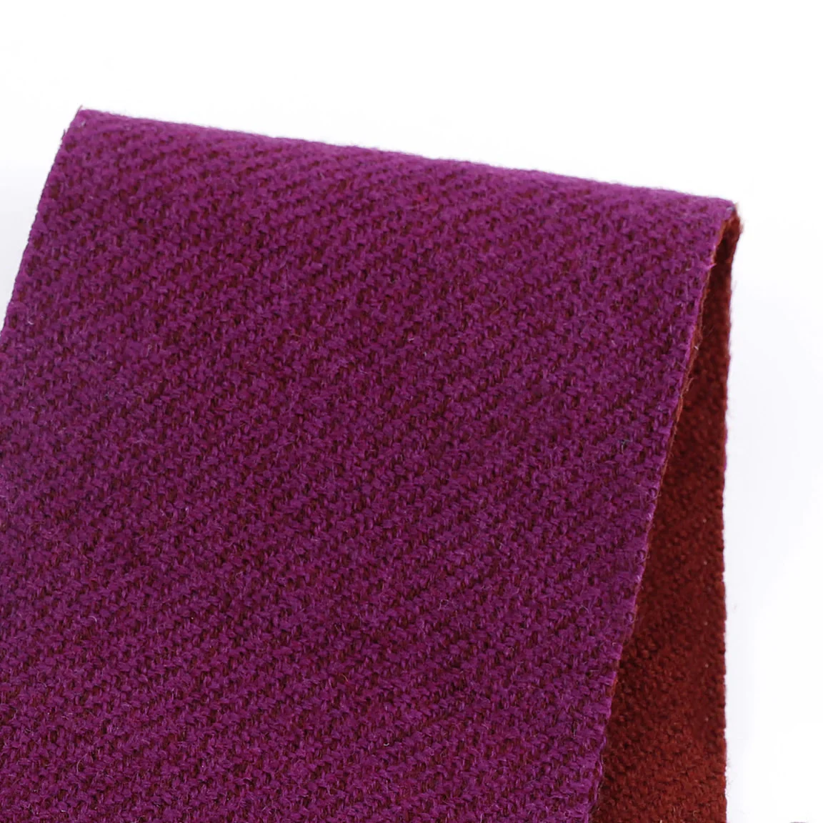 Double Faced Pure Wool Coating - Berry/Clove