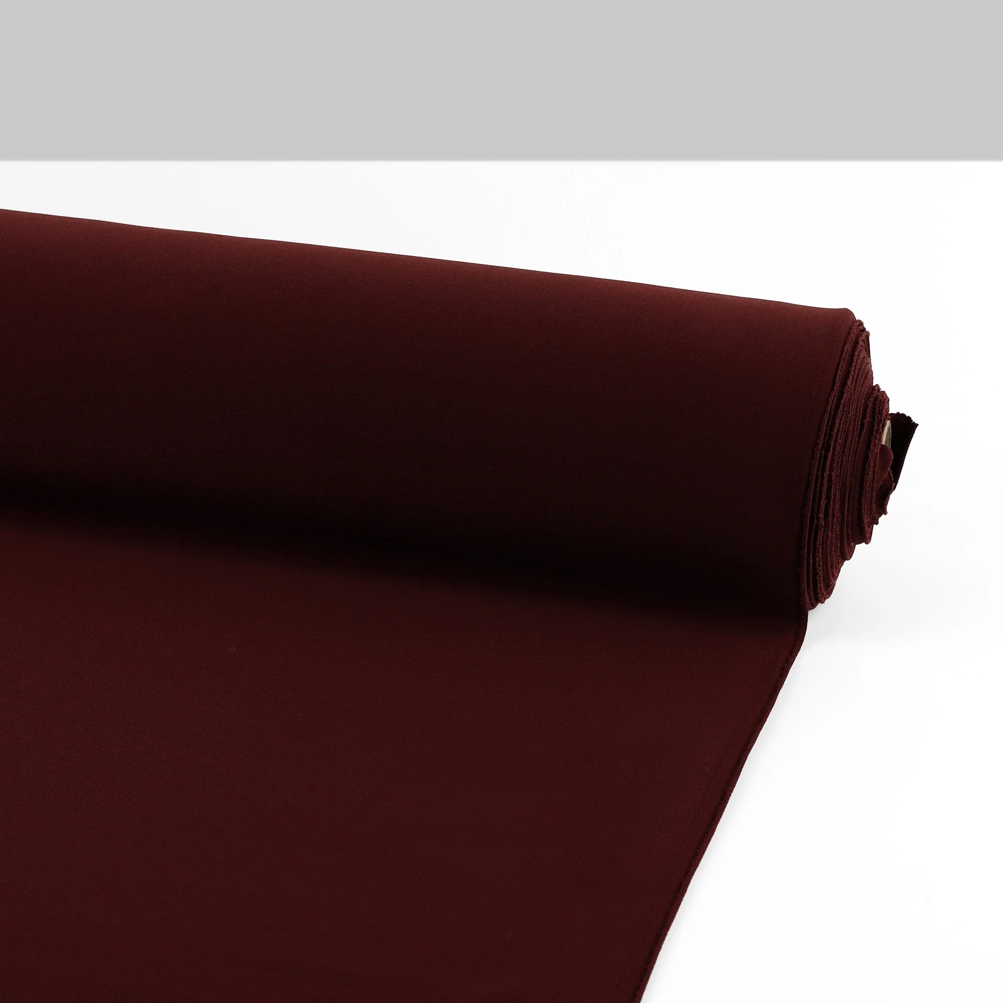 Double Faced Stretch Crepe Knit - Burgundy - Image 3