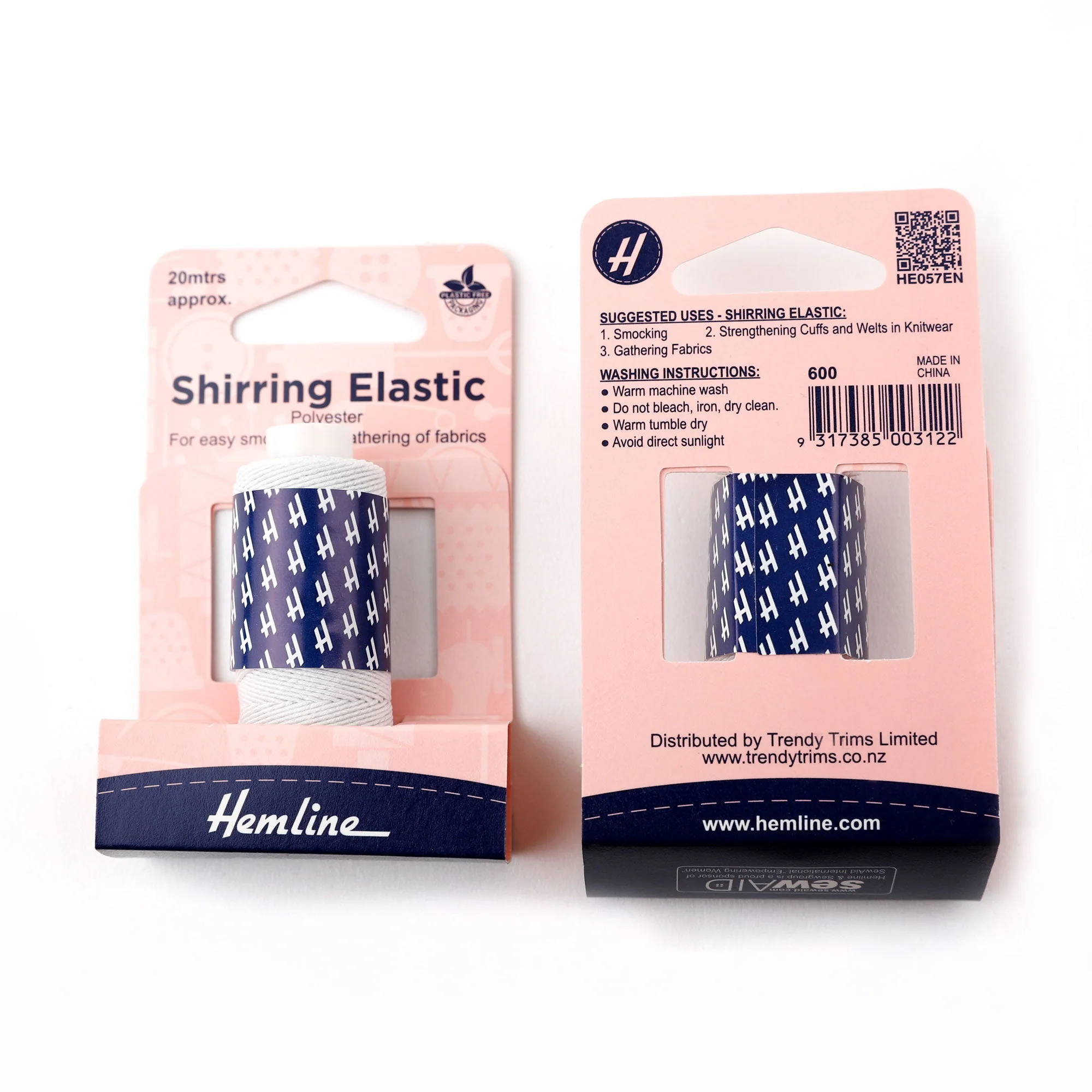 Elastic Shirring 20m - White - Image 2