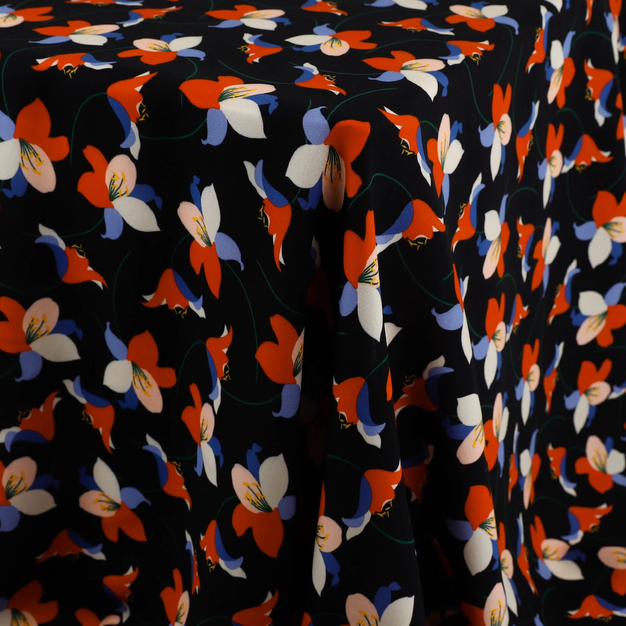 Falling Lilly Viscose - Black Mix - Image 2