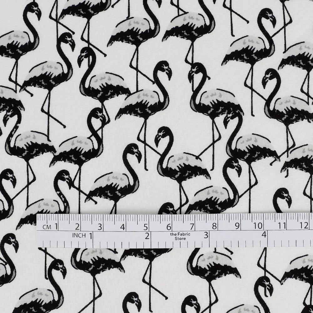 Flamingo Rayon Challis - Black - Image 4