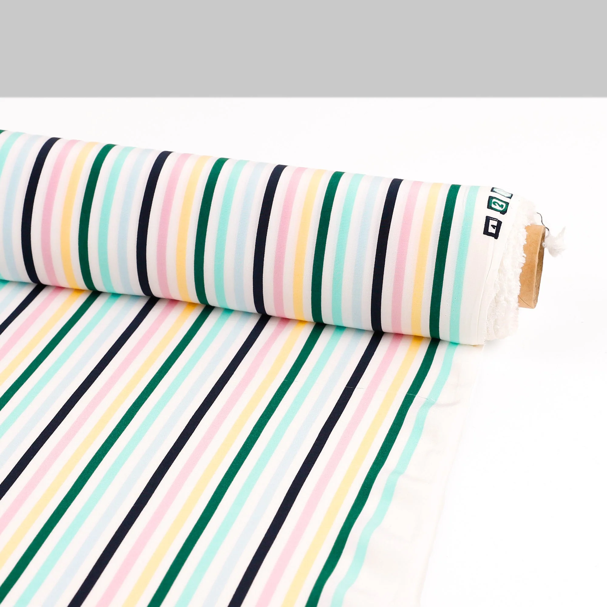 Fun Fair Stripe Viscose Crepe De Chine - Multi - Image 3
