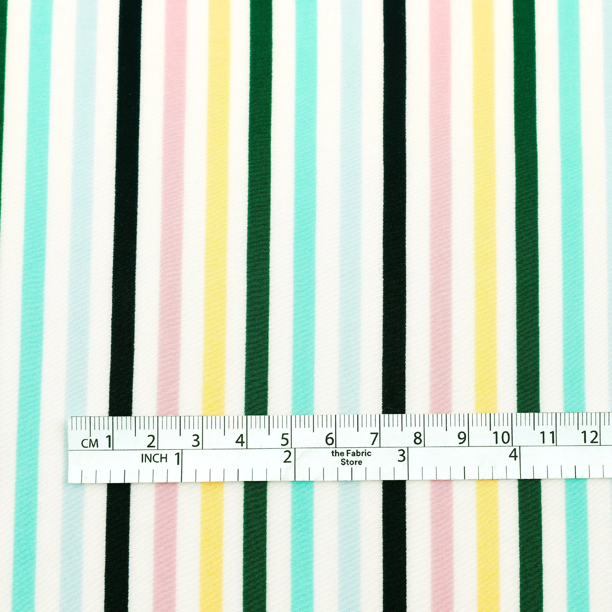 Fun Fair Stripe Viscose Crepe De Chine - Multi - Image 4