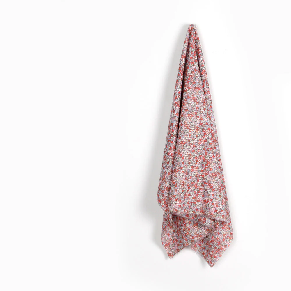 Gold Pinstripe Bunchberry Cotton Voile - Pink Mix - Image 2