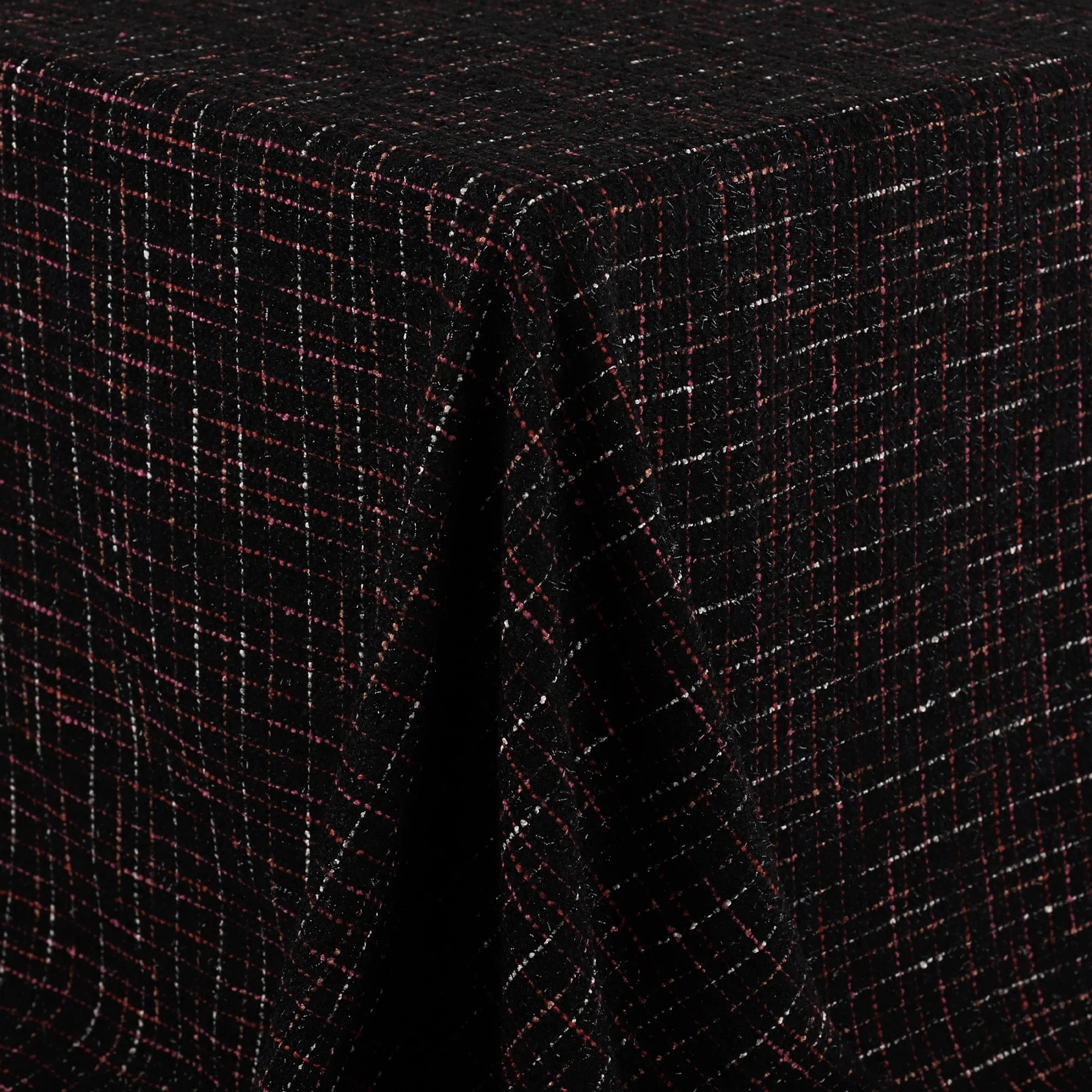 Grid Shimmer Tweed - Black Raspberry - Image 2