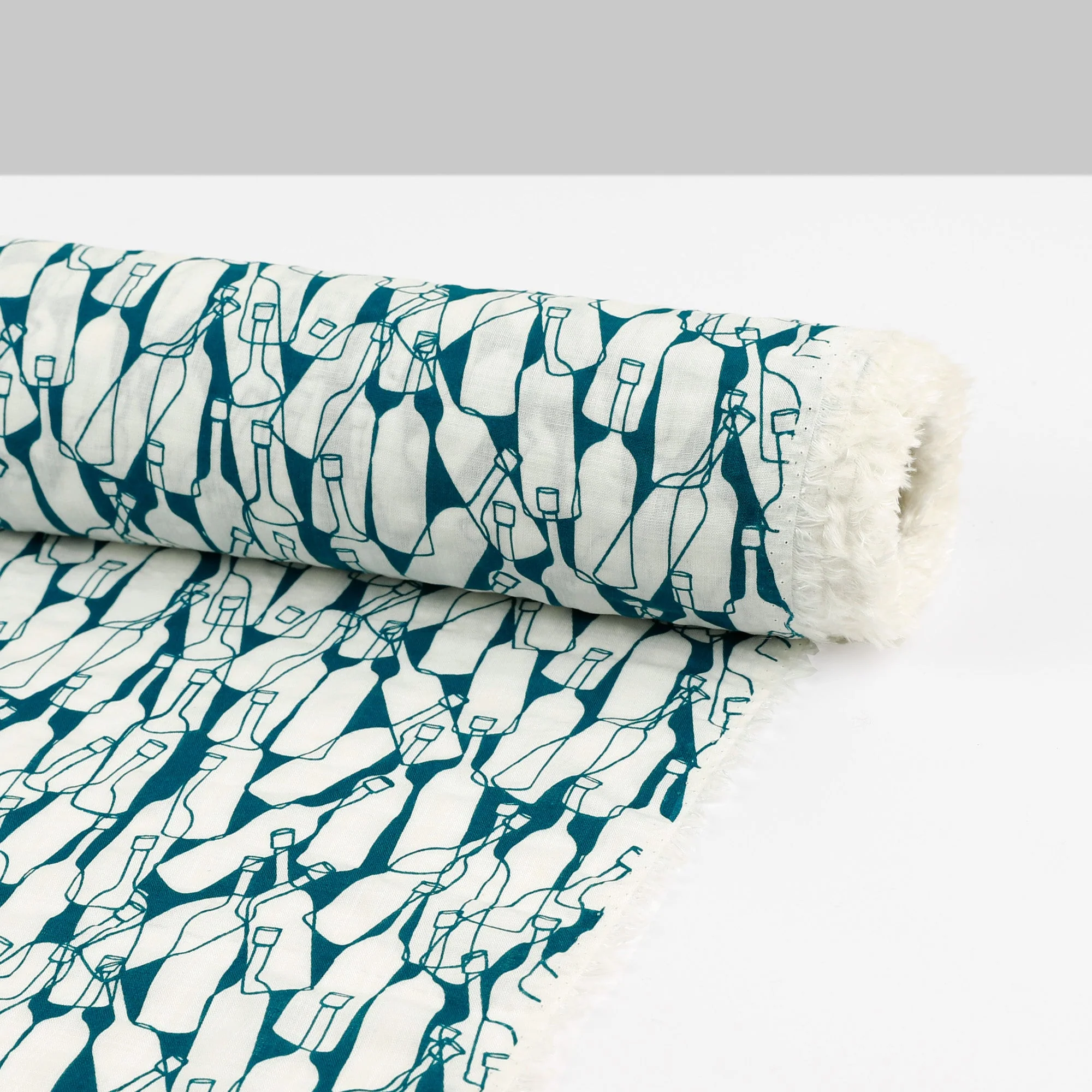 Happy Hour Soft Cotton/Viscose - Teal - Image 3
