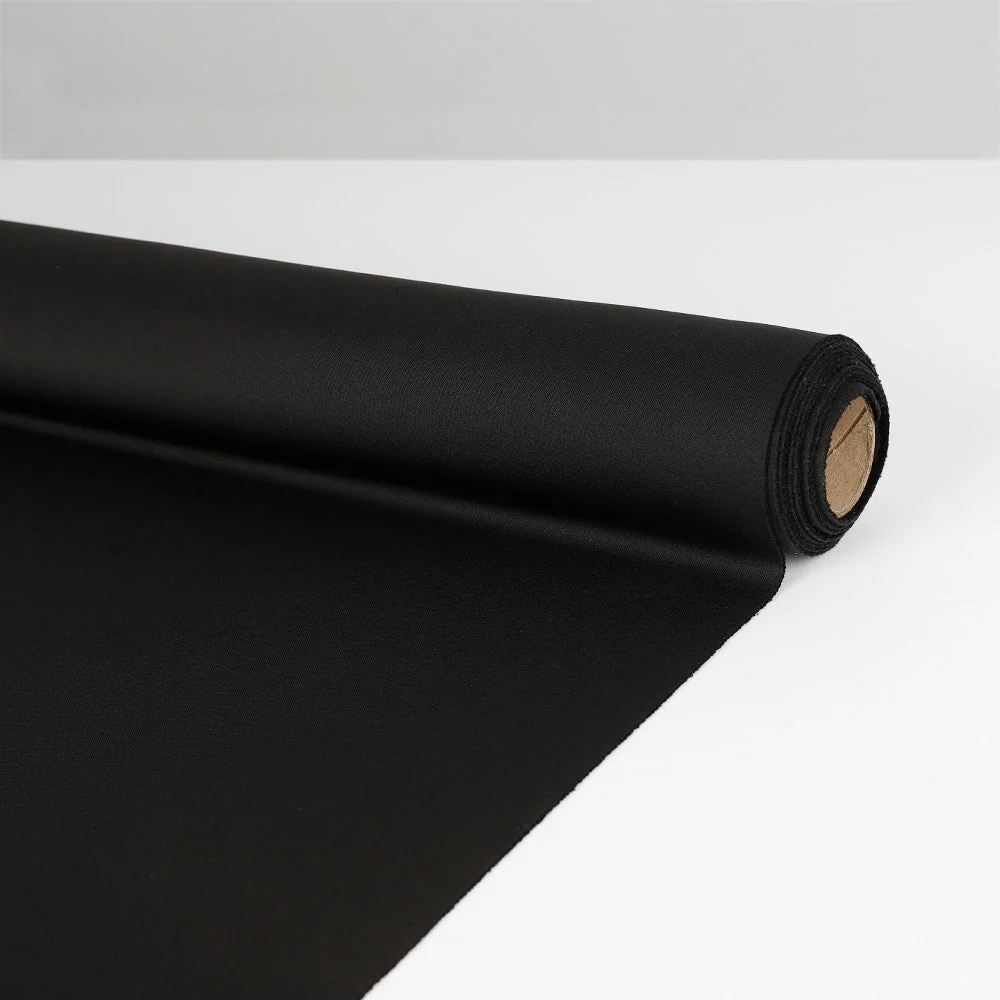 Heavyweight Mottled Stretch Knit - Black (remnant) - Image 3