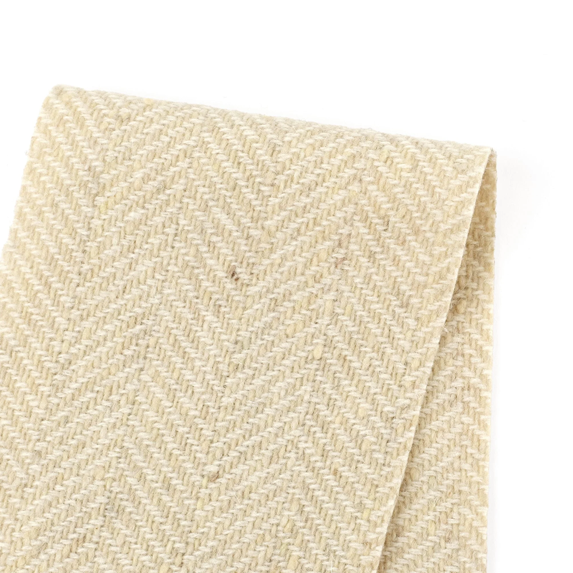 Herringbone Wool Blend Coating - Oatmeal