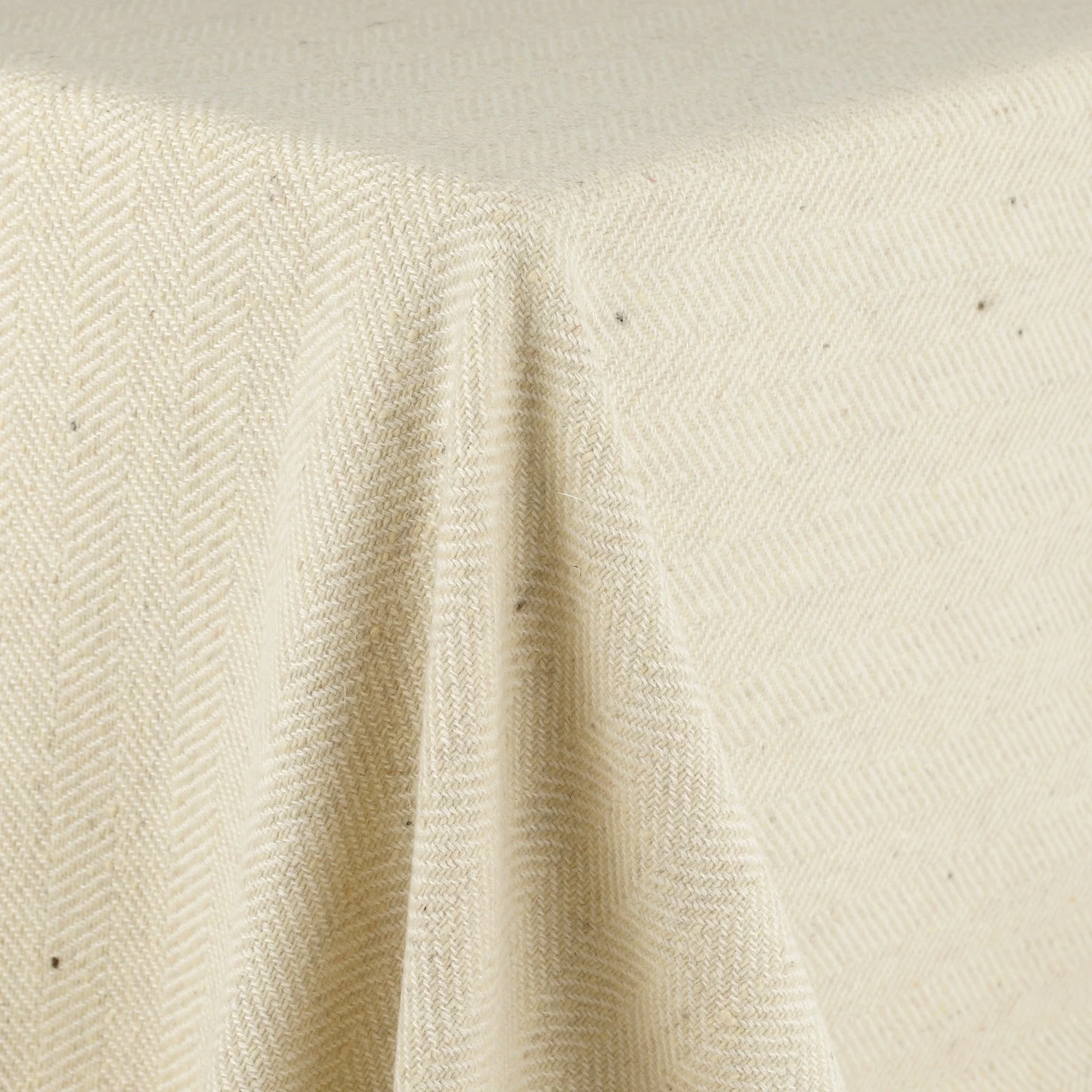 Herringbone Wool Blend Coating - Oatmeal - Image 2