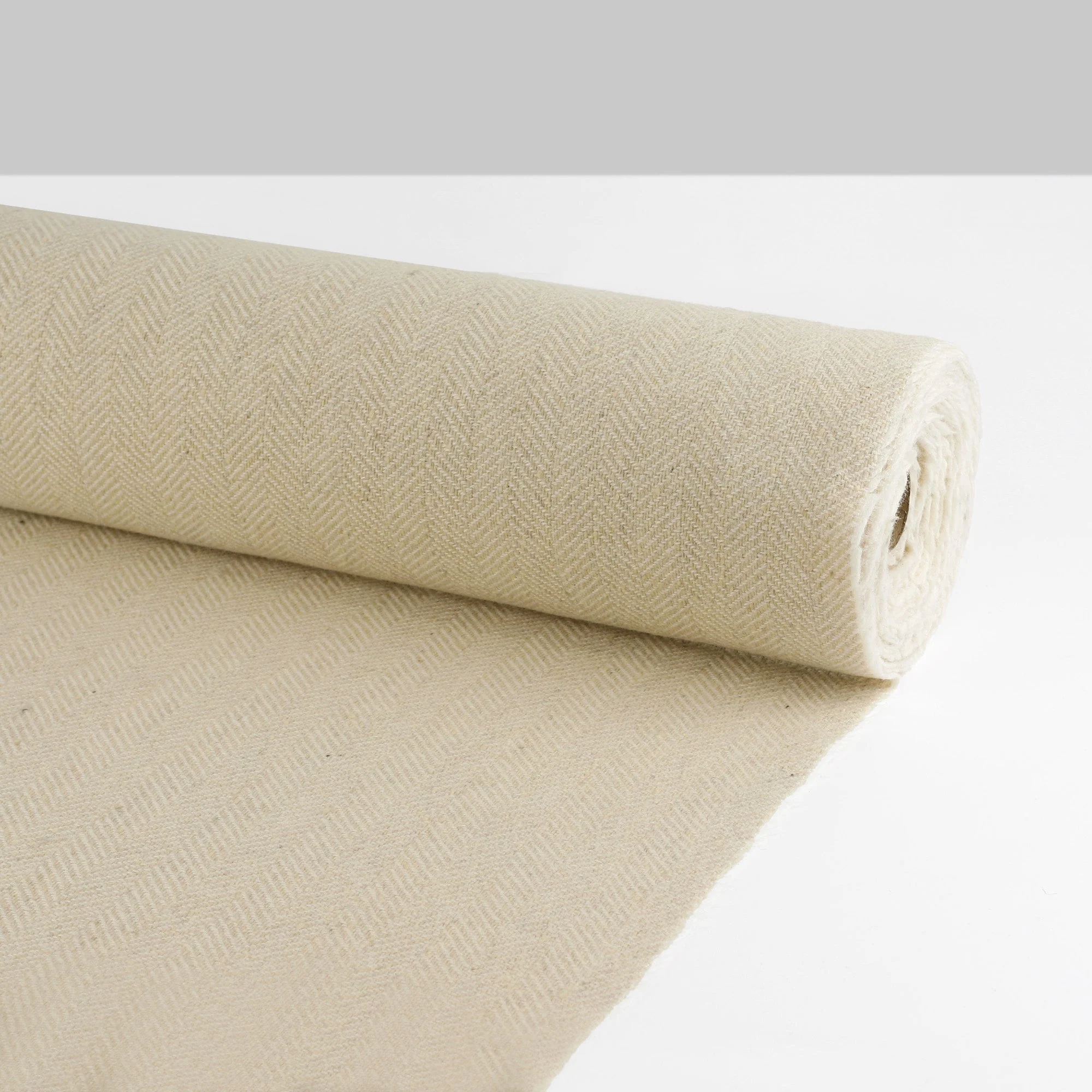 Herringbone Wool Blend Coating - Oatmeal - Image 3