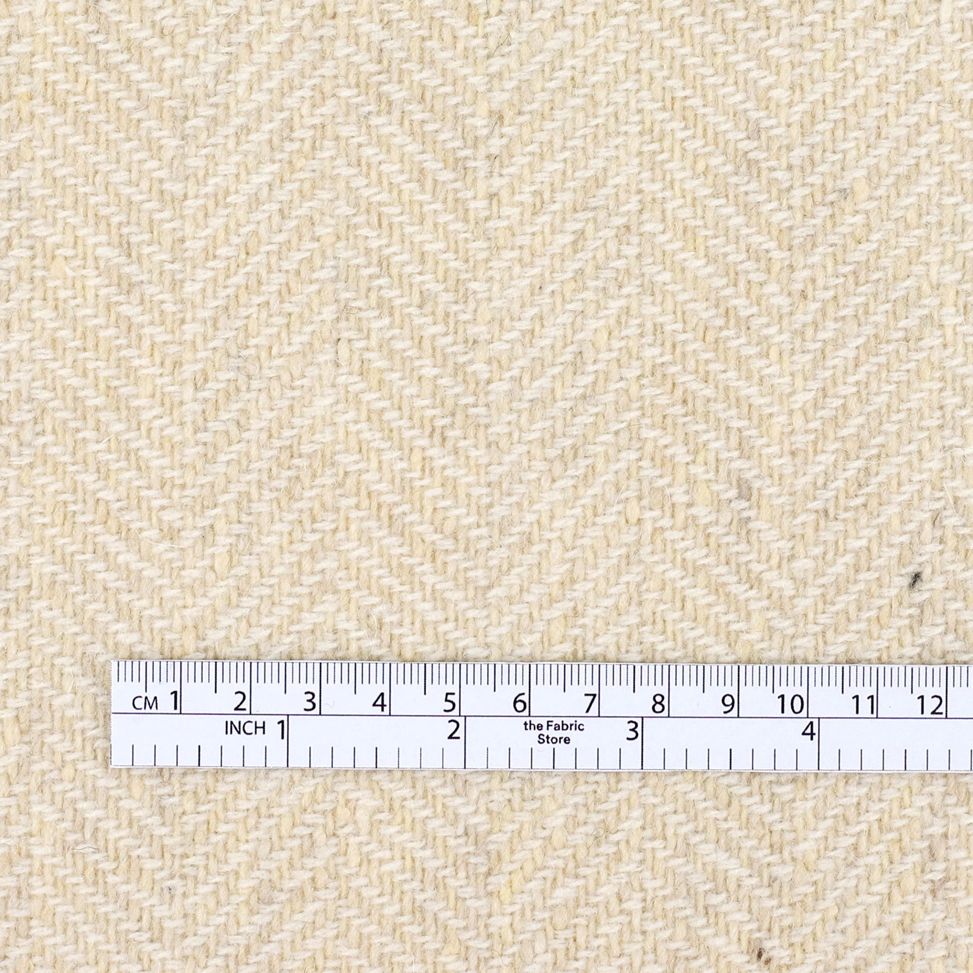 Herringbone Wool Blend Coating - Oatmeal - Image 4