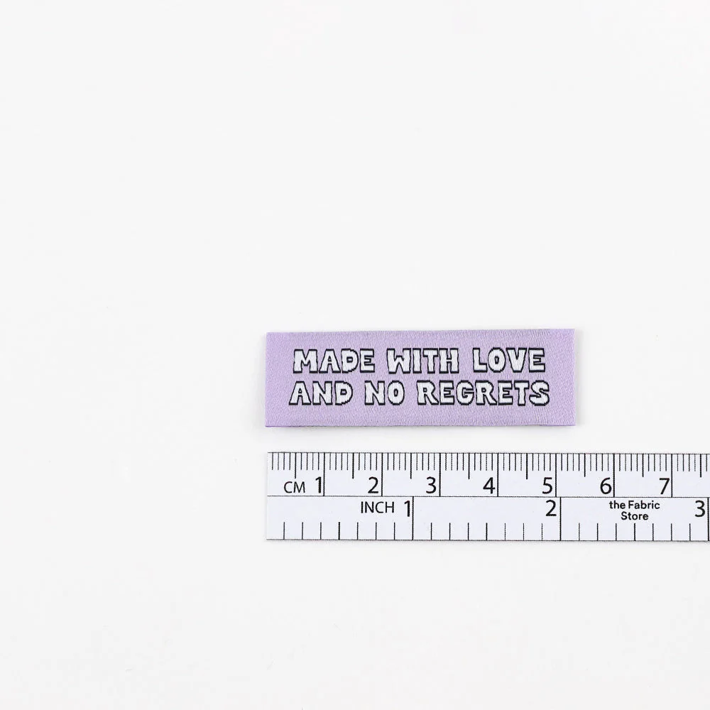 KATM Woven Labels - Made with Love and No Regrets - Image 3