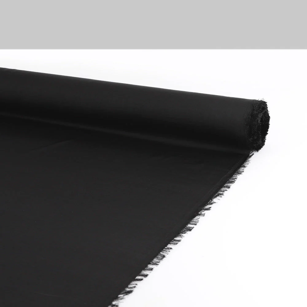 Lightweight Poly Satin Lining - Black - Image 3