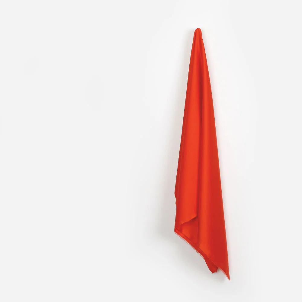 Lightweight Viscose Satin - Chilli - Image 2