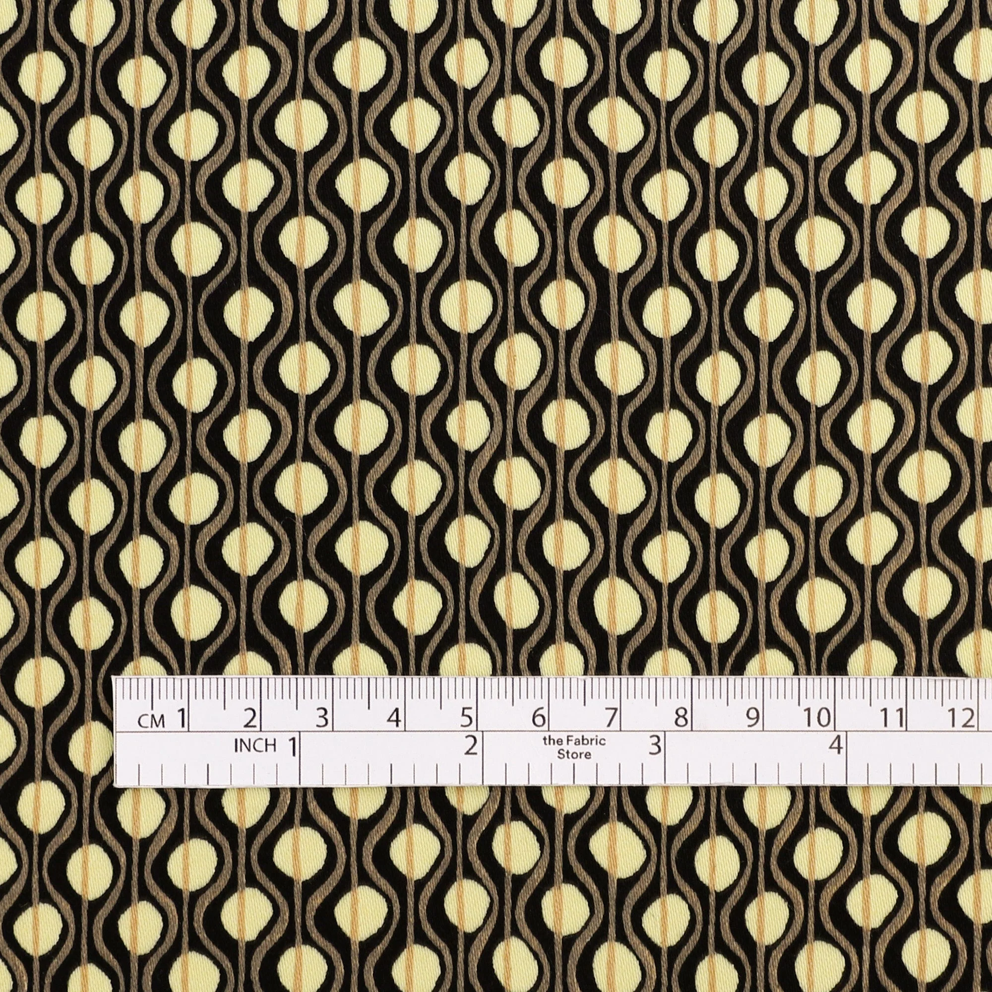 Line Dot Stretch Cotton - Black - Image 4
