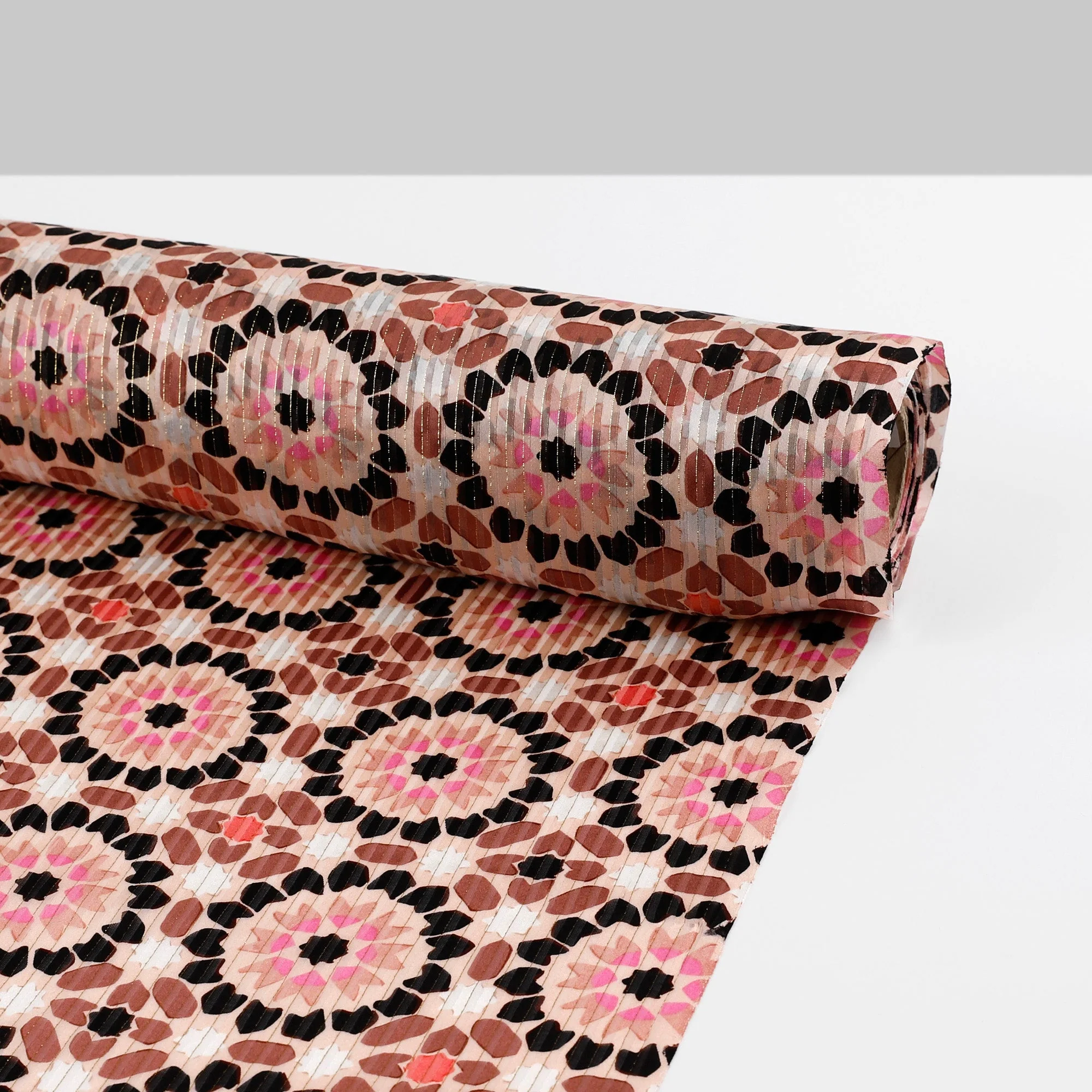Metallic Stripe Kaleidoscope Silk - Shell - Image 3