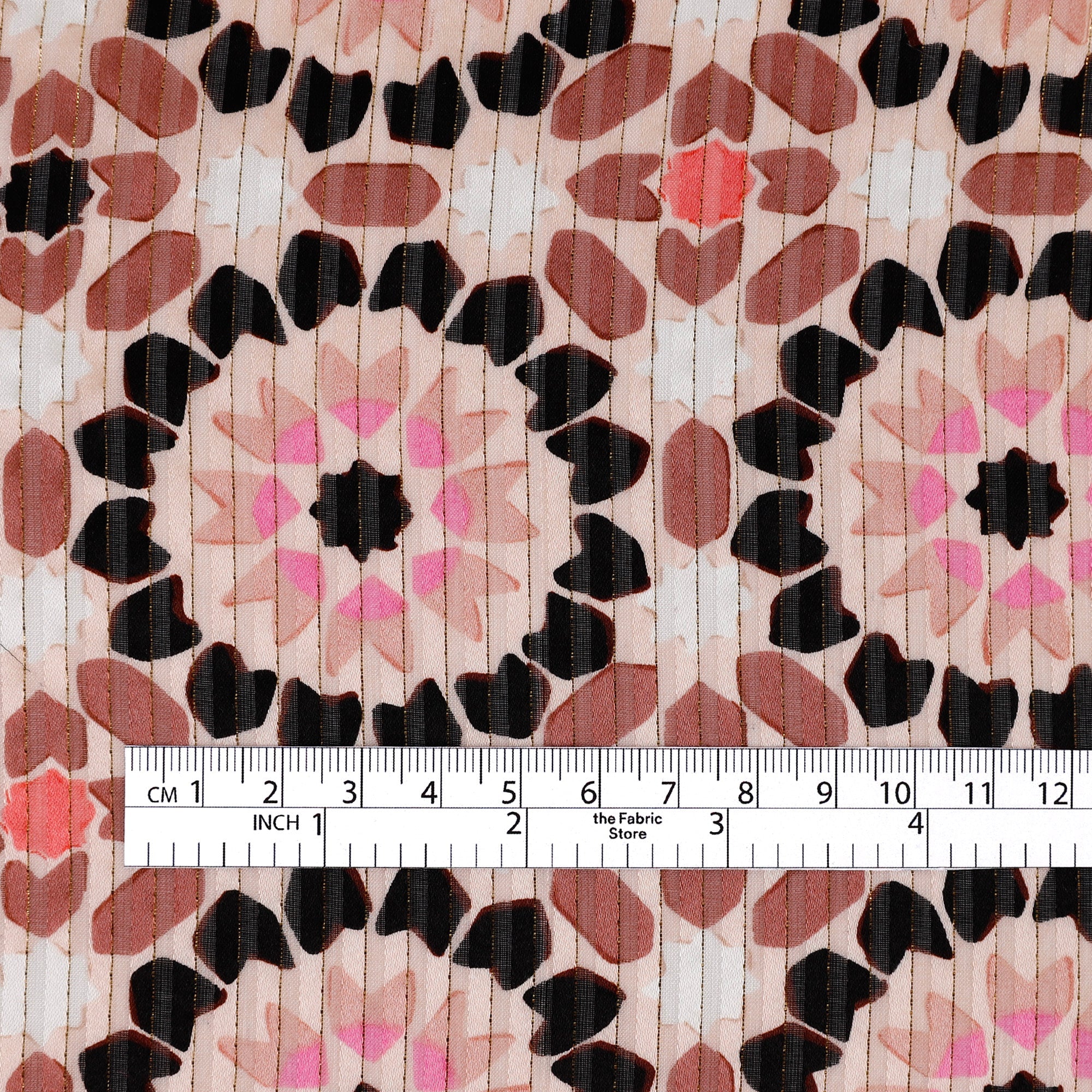 Metallic Stripe Kaleidoscope Silk - Shell - Image 4