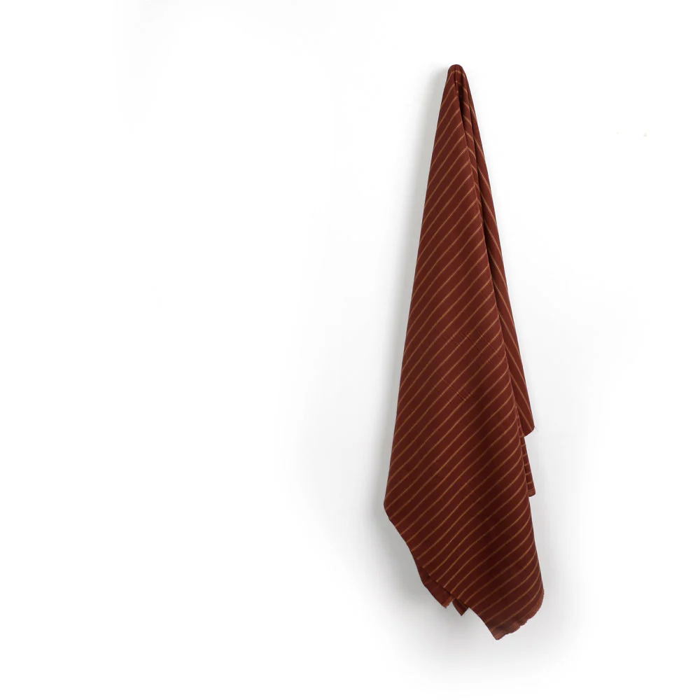 Micro Chain Stripe Cotton/Rayon - Sumac - Image 2