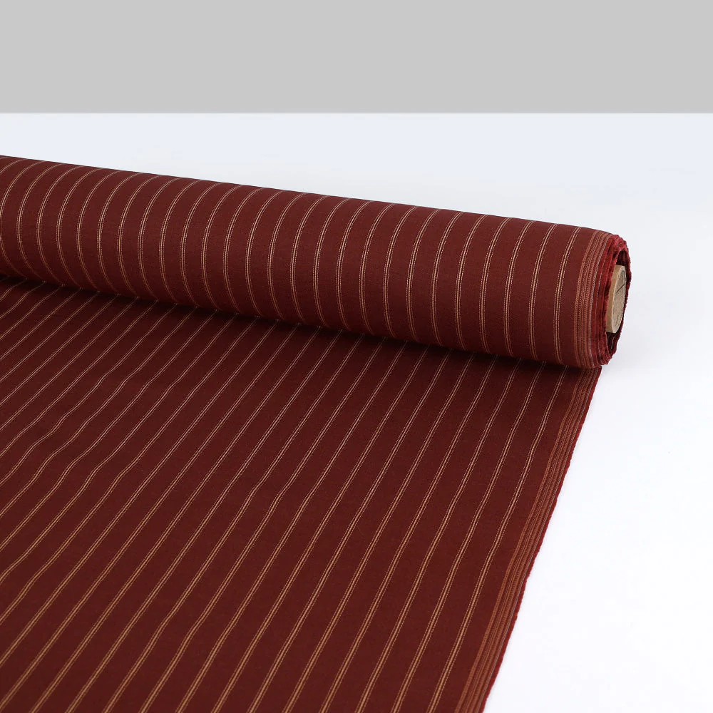 Micro Chain Stripe Cotton/Rayon - Sumac - Image 3