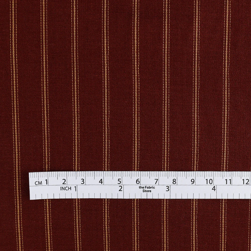 Micro Chain Stripe Cotton/Rayon - Sumac - Image 4