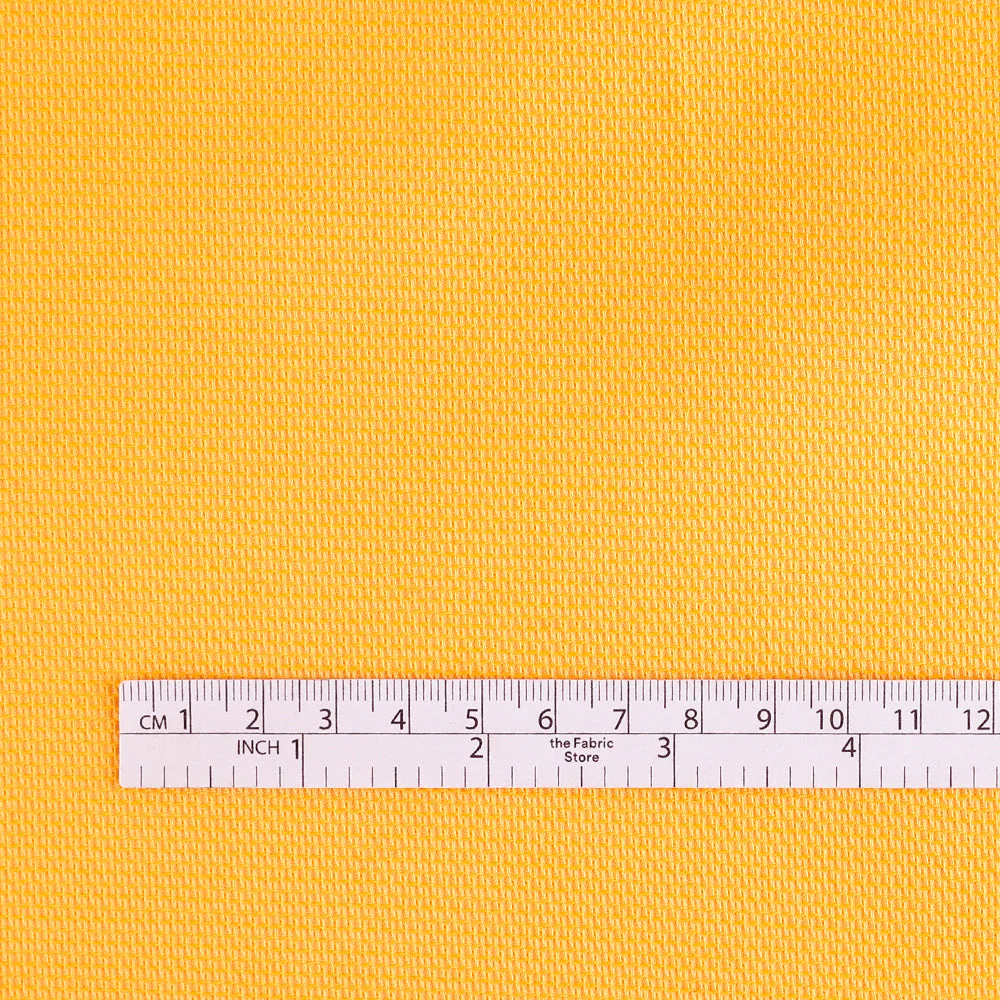 Micro Honeycomb Stretch Cotton - Polenta - Image 4