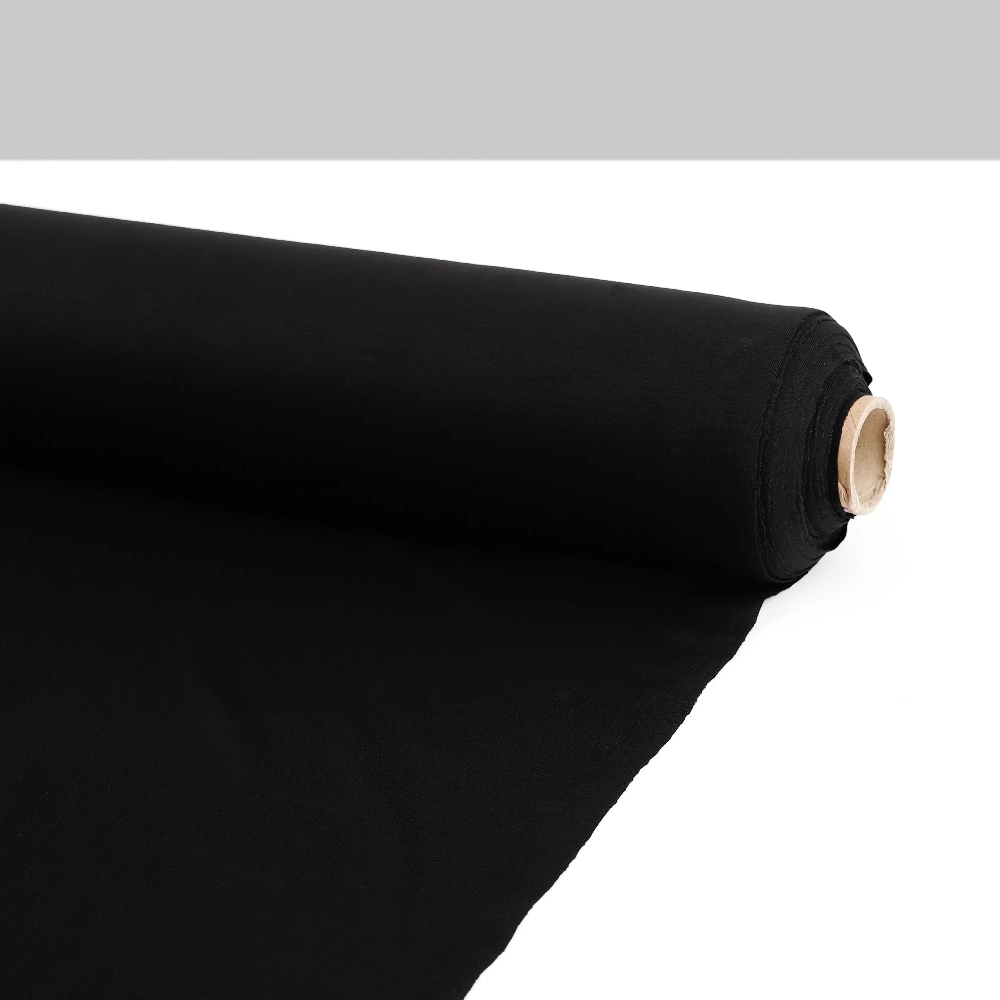 Midweight Stretch Viscose Jersey - Black - Image 3