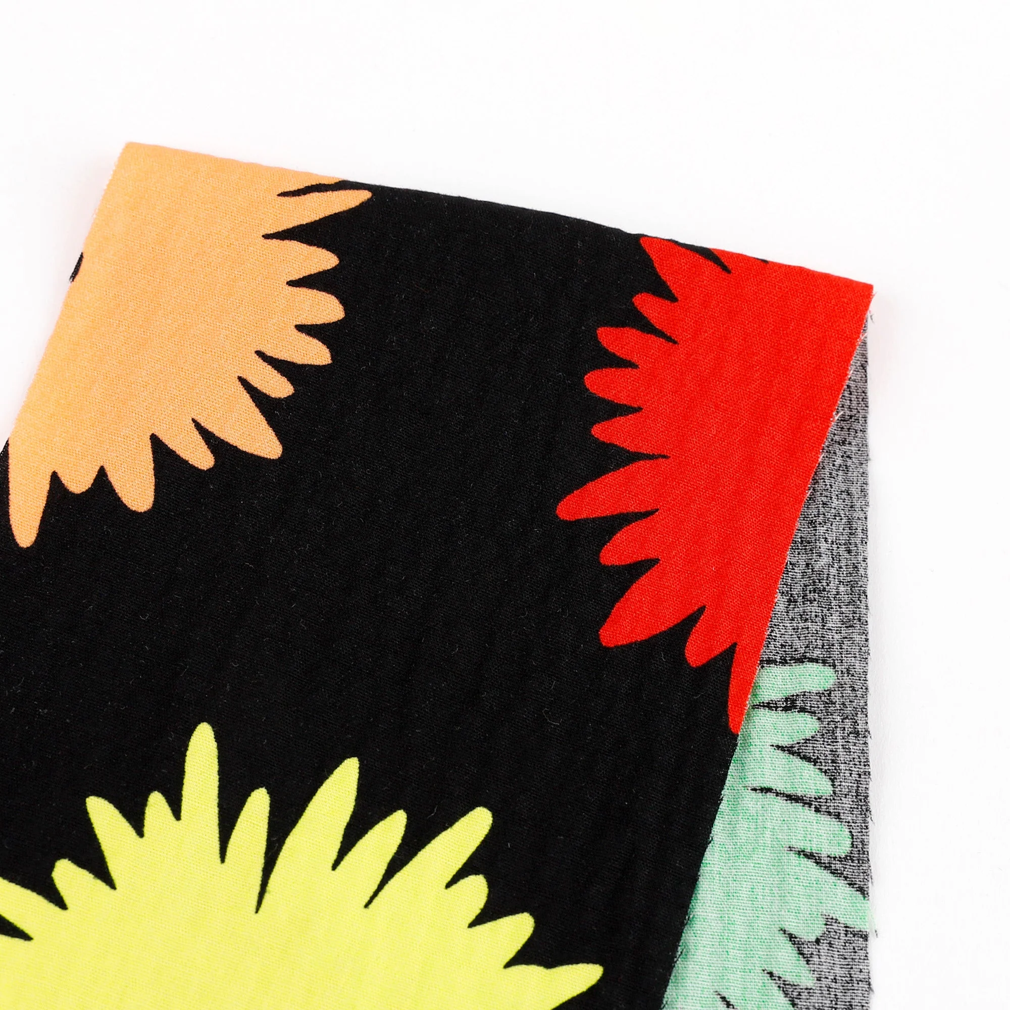 Mod Flower Stretch Seersucker Cotton - Black/Multi